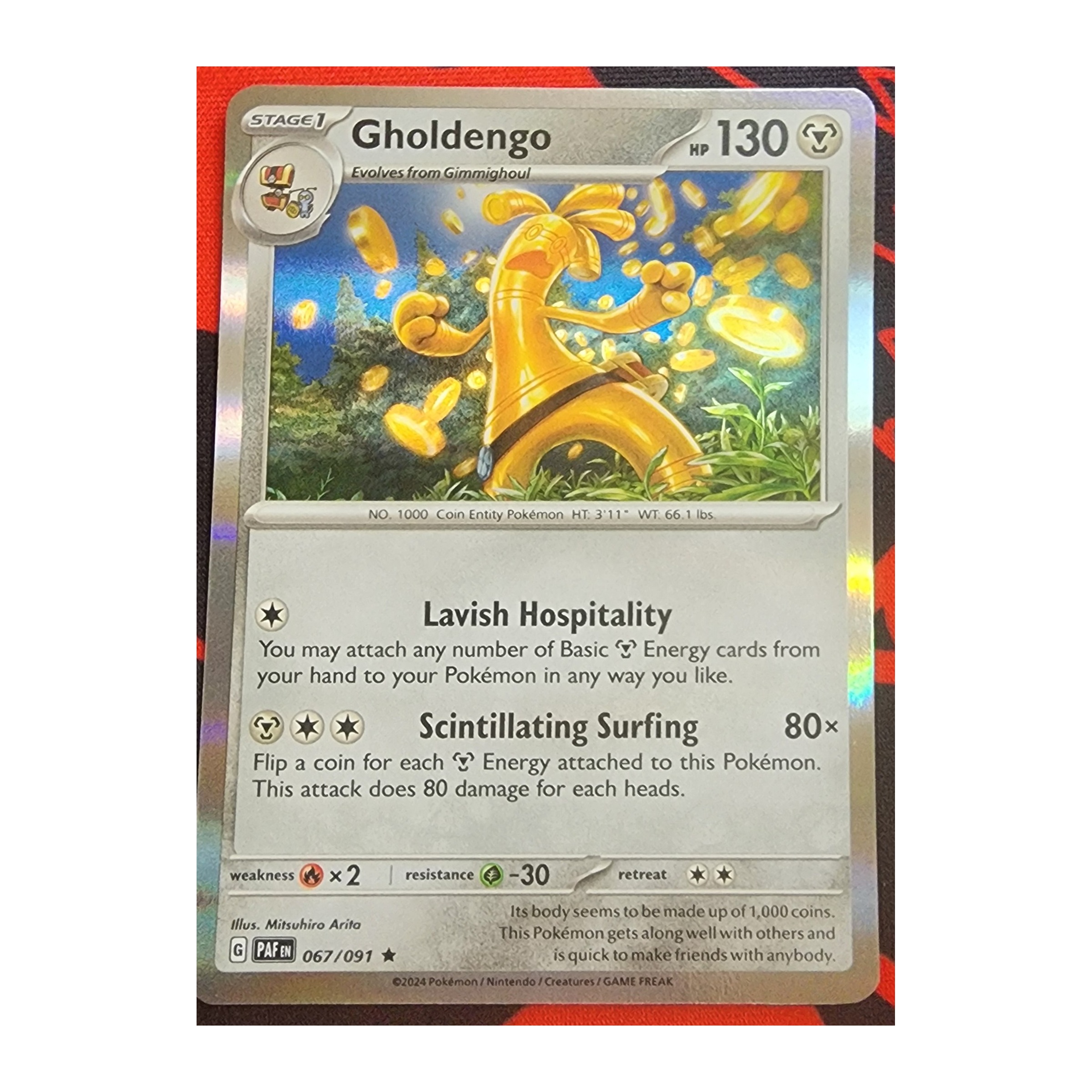 Gholdengo Rare SV04.5: Paldean Fates 067/091 NM Holo
