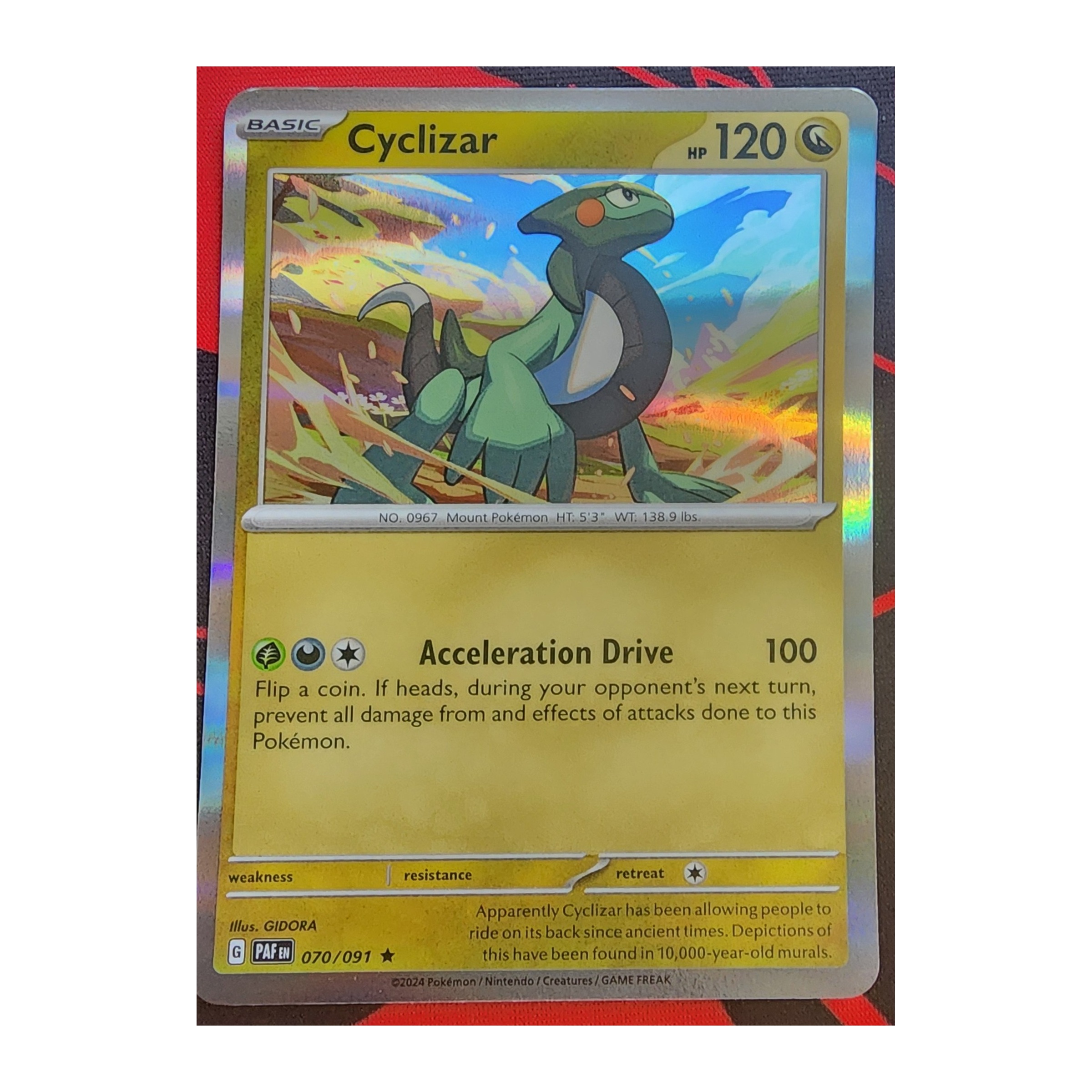 Cyclizar Rare SV04.5: Paldean Fates 070/091 NM Holo