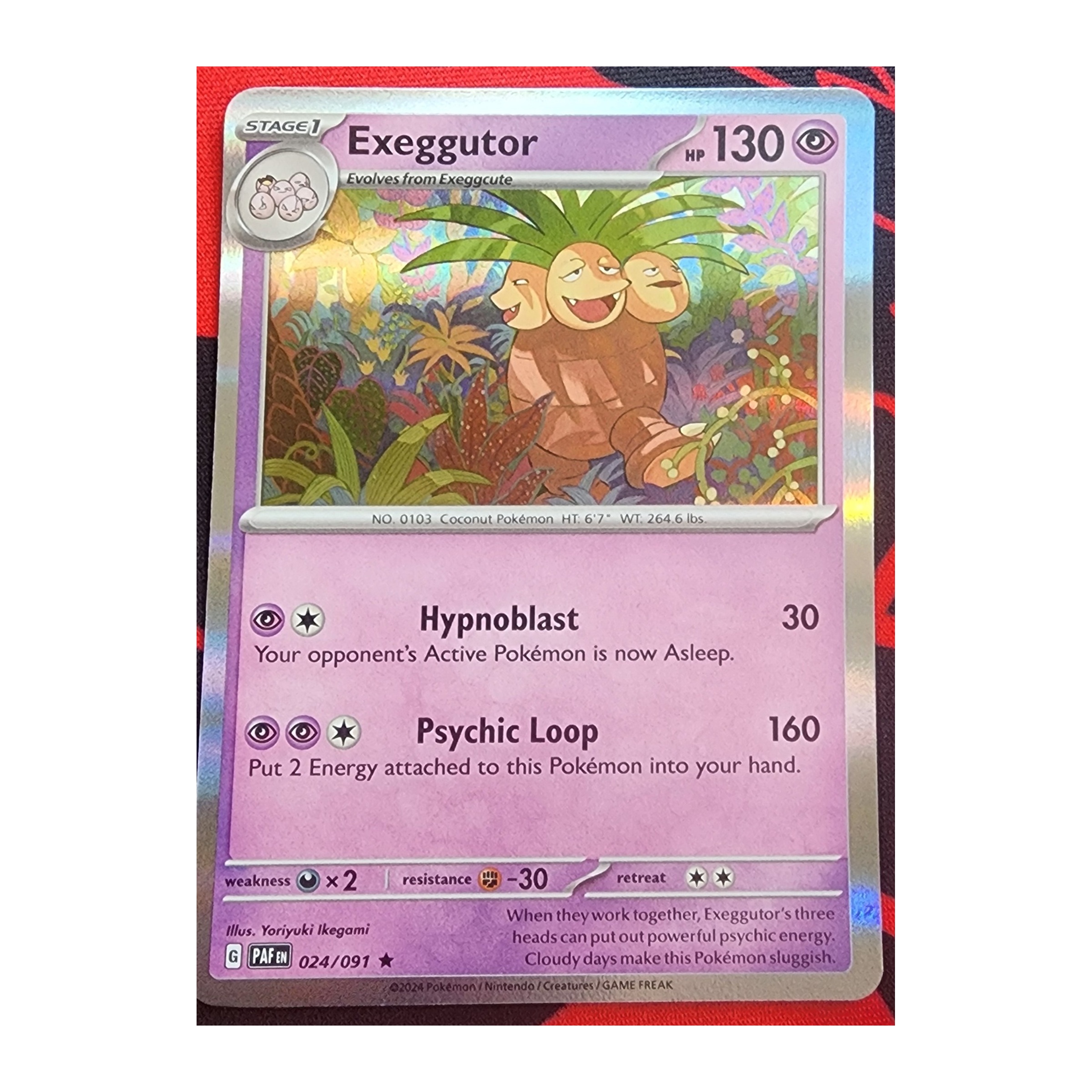 Exeggutor Rare SV04.5: Paldean Fates 024/091 NM Holo