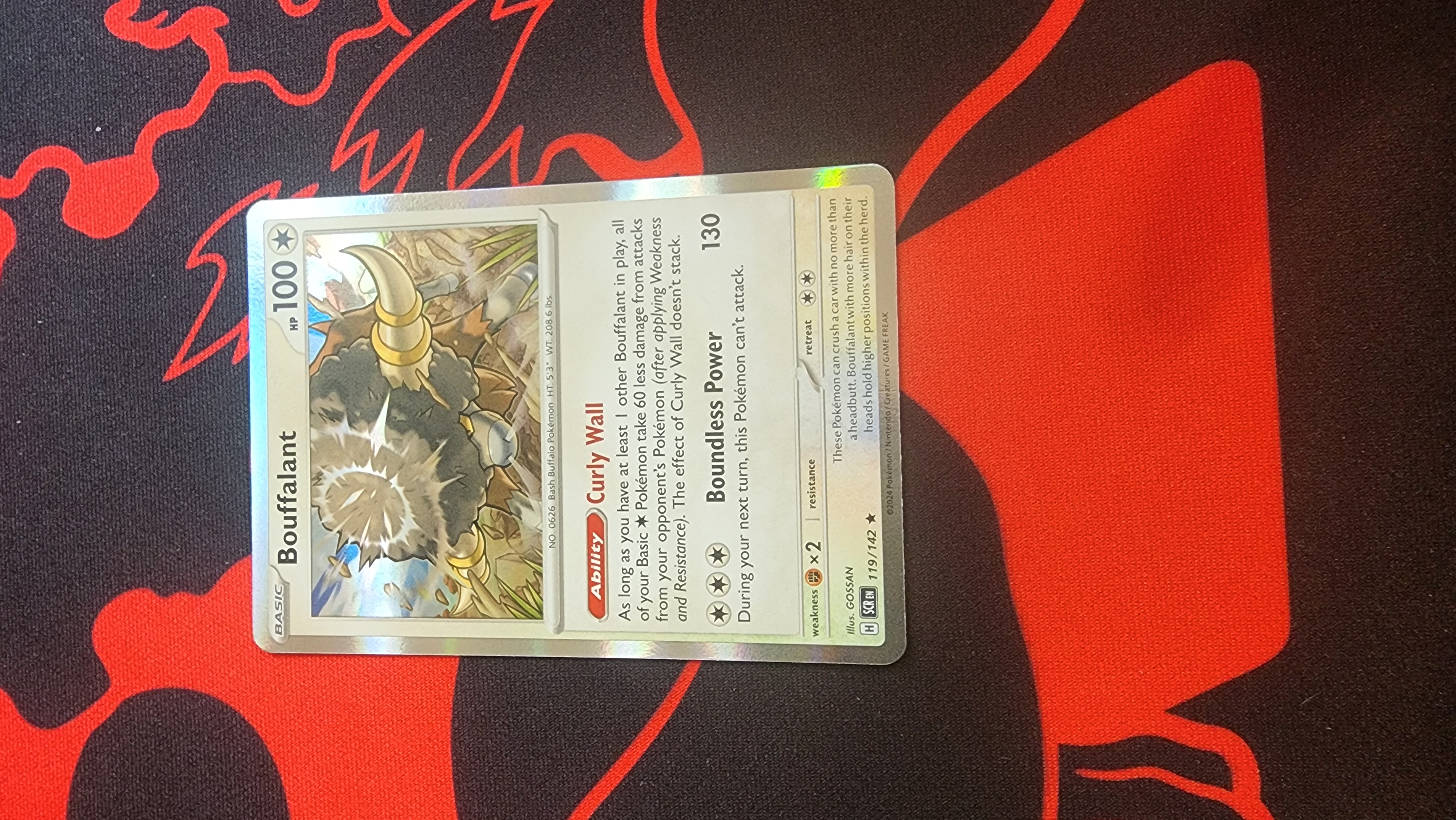Bouffalant Rare SV07: Stellar Crown 119/142 NM