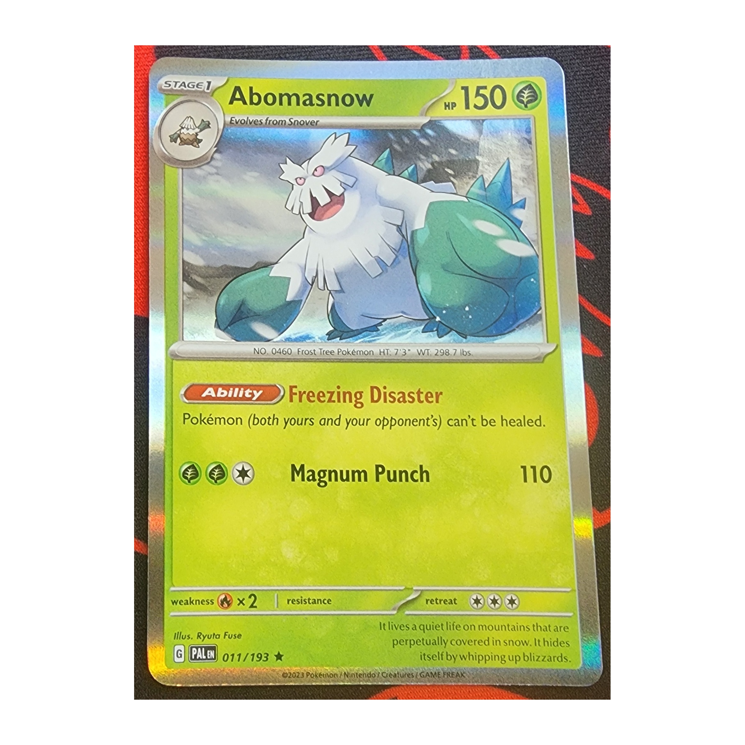 Abomasnow Rare SV02: Paldea Evolved 011/193 NM Holo