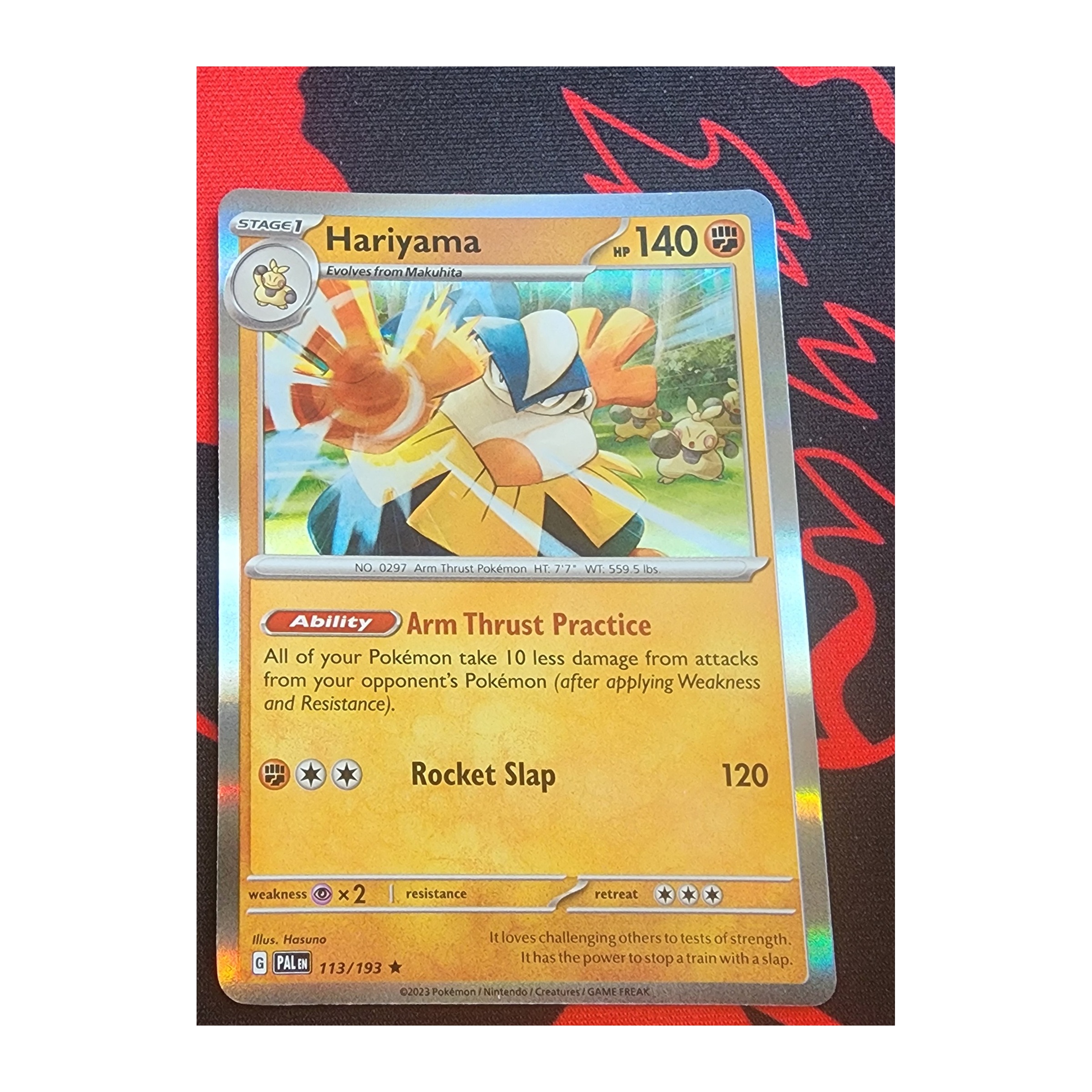 Hariyama Rare SV02: Paldea Evolved 113/193 NM Holo