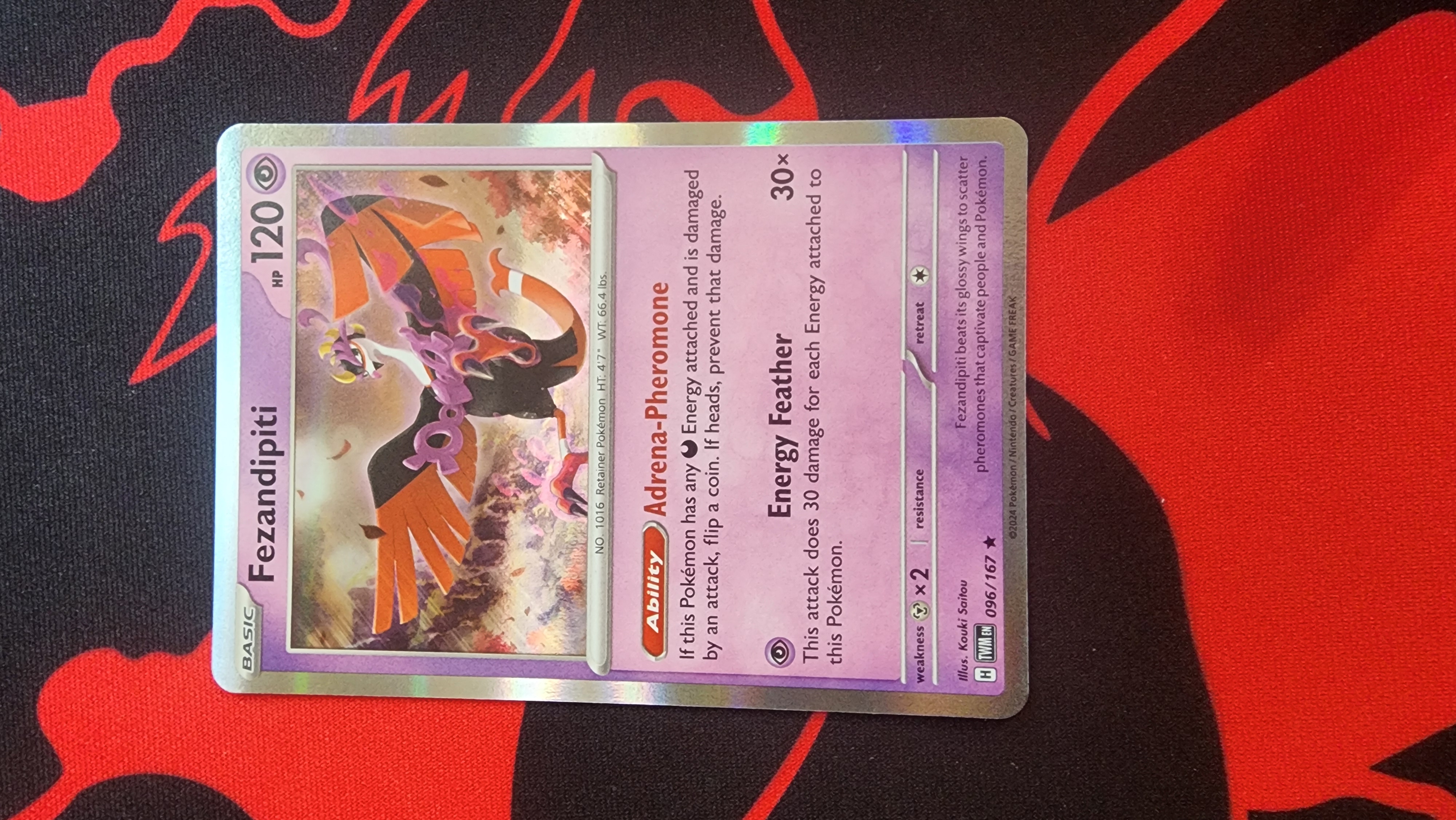 Fezandipiti Rare SV06: Twilight Masquerade 096/167 NM Holo