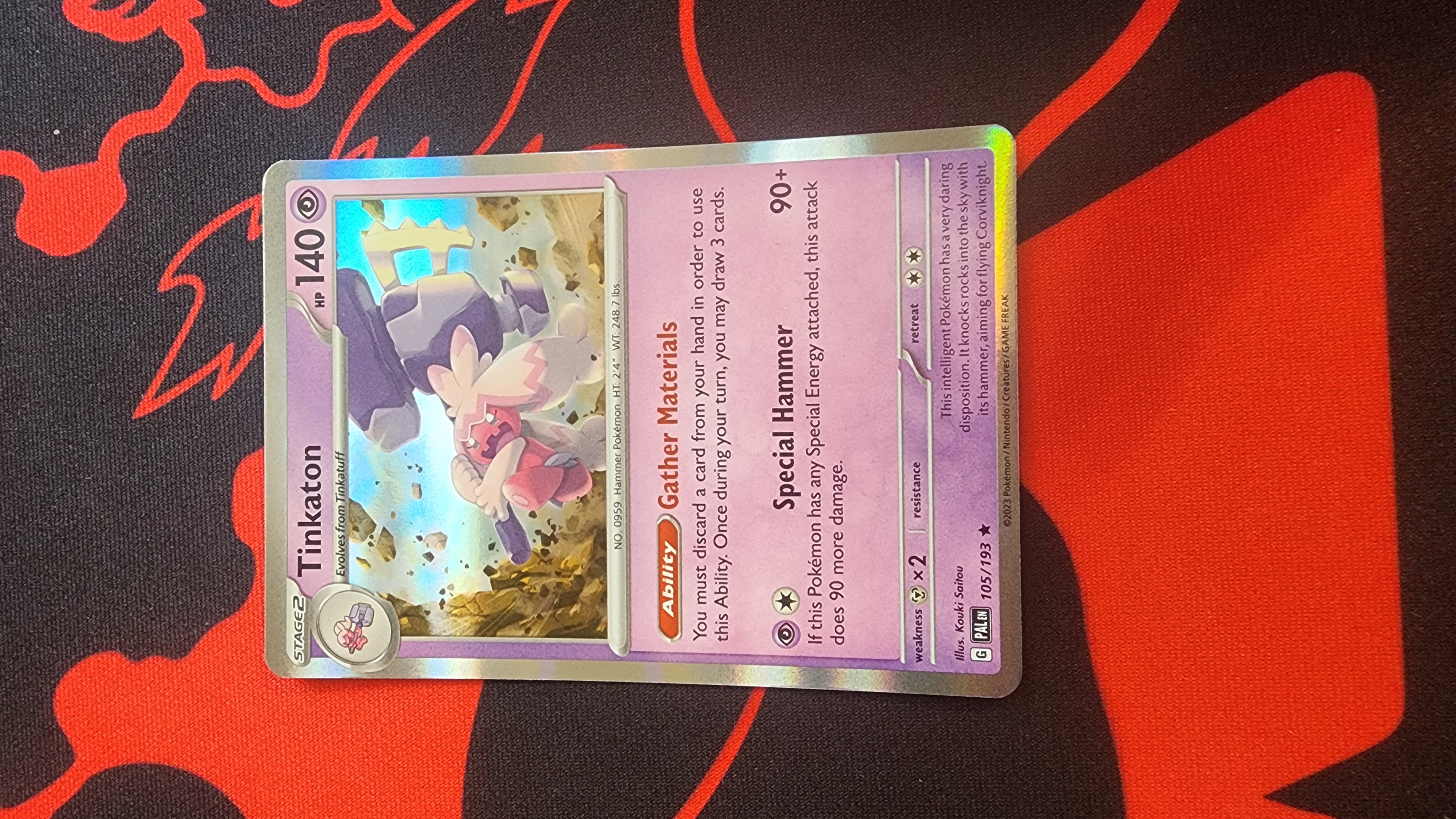 Tinkaton Rare SV02: Paldea Evolved 105/193 NM Holo
