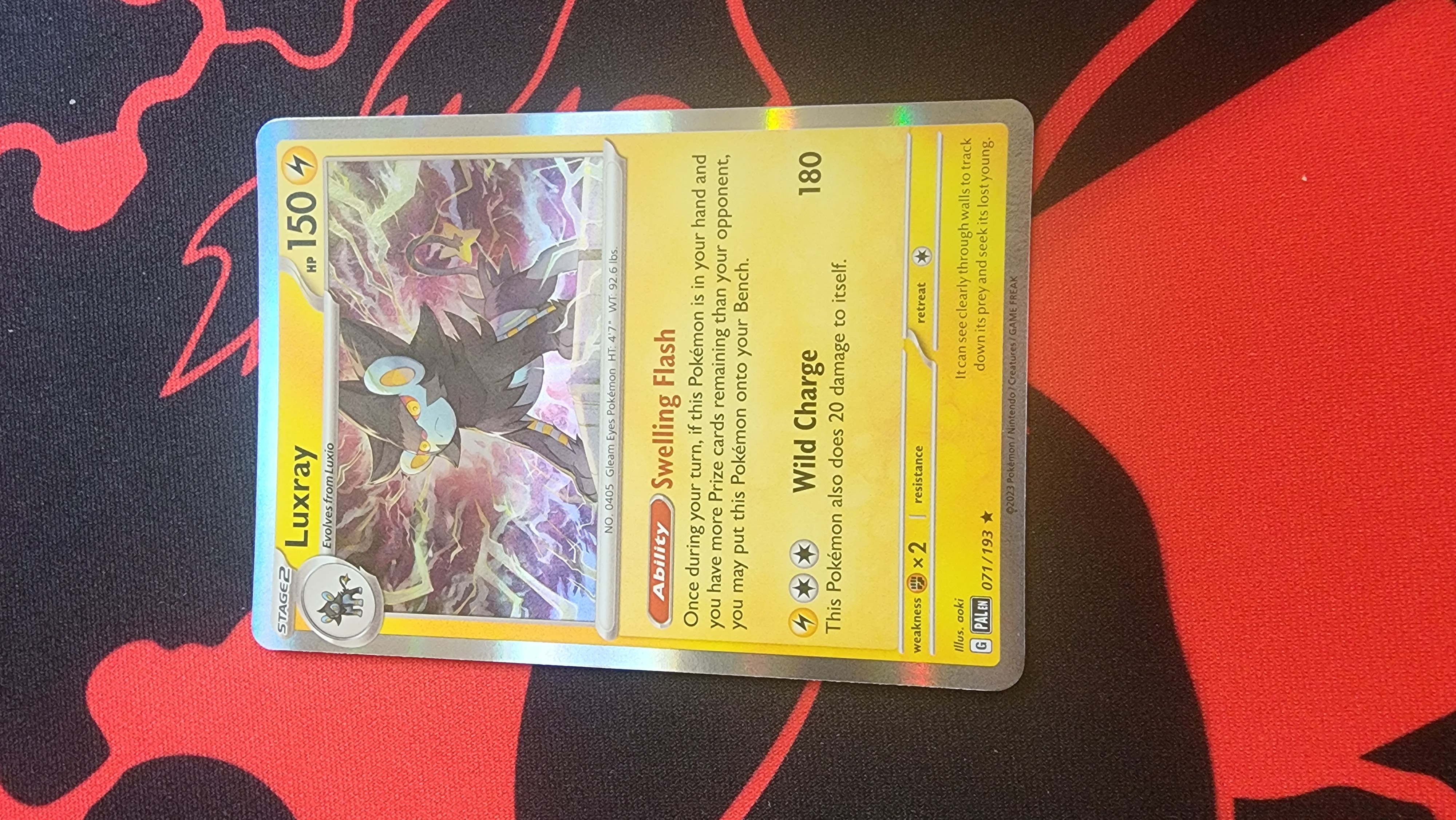 Luxray Rare SV02: Paldea Evolved 071/193 NM Holo