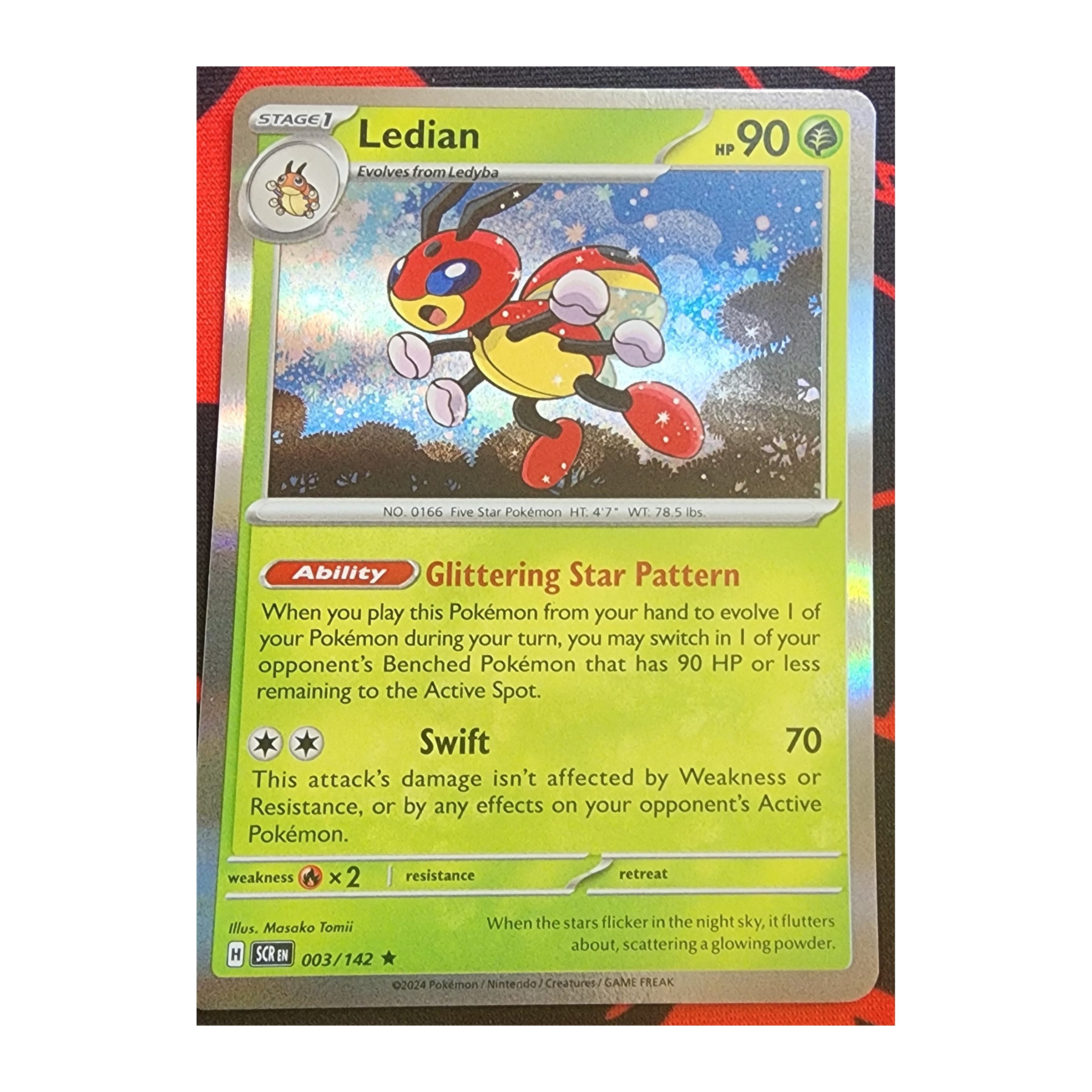 Ledian Rare SV07: Stellar Crown 003/142 NM Holo