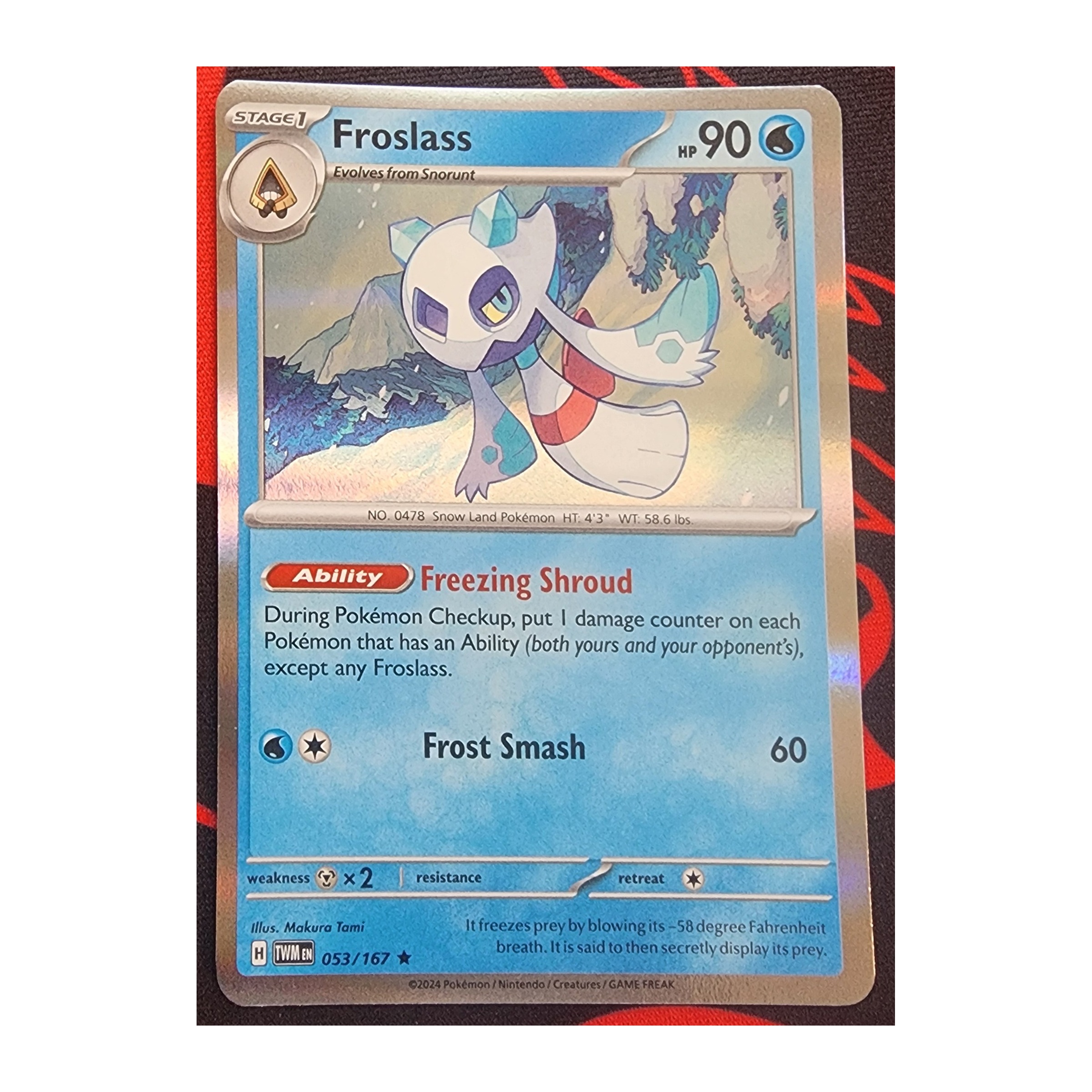 Froslass Rare SV06: Twilight Masquerade 053/167 NM Holo