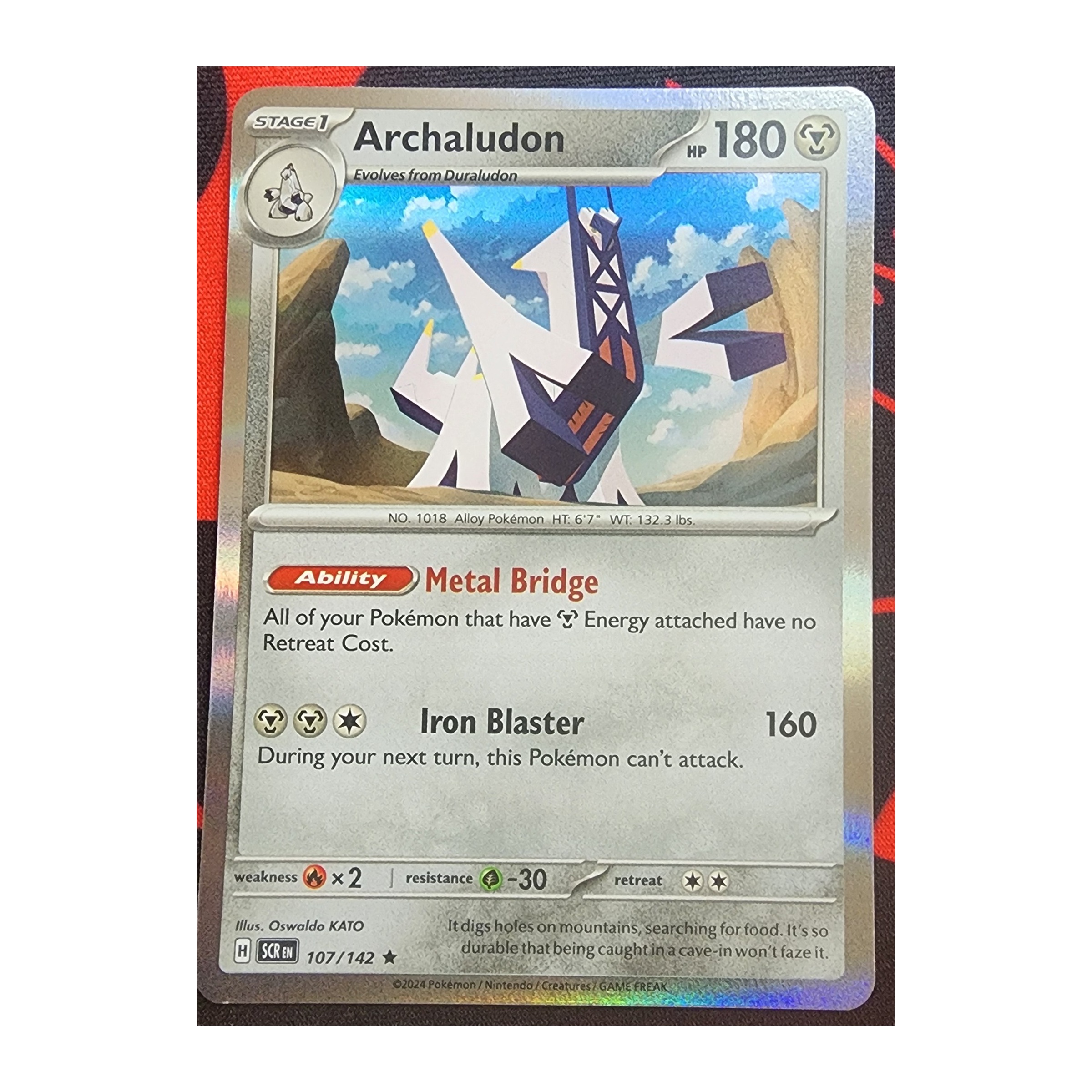Archaludon Rare SV07: Stellar Crown 107/142 NM Holo