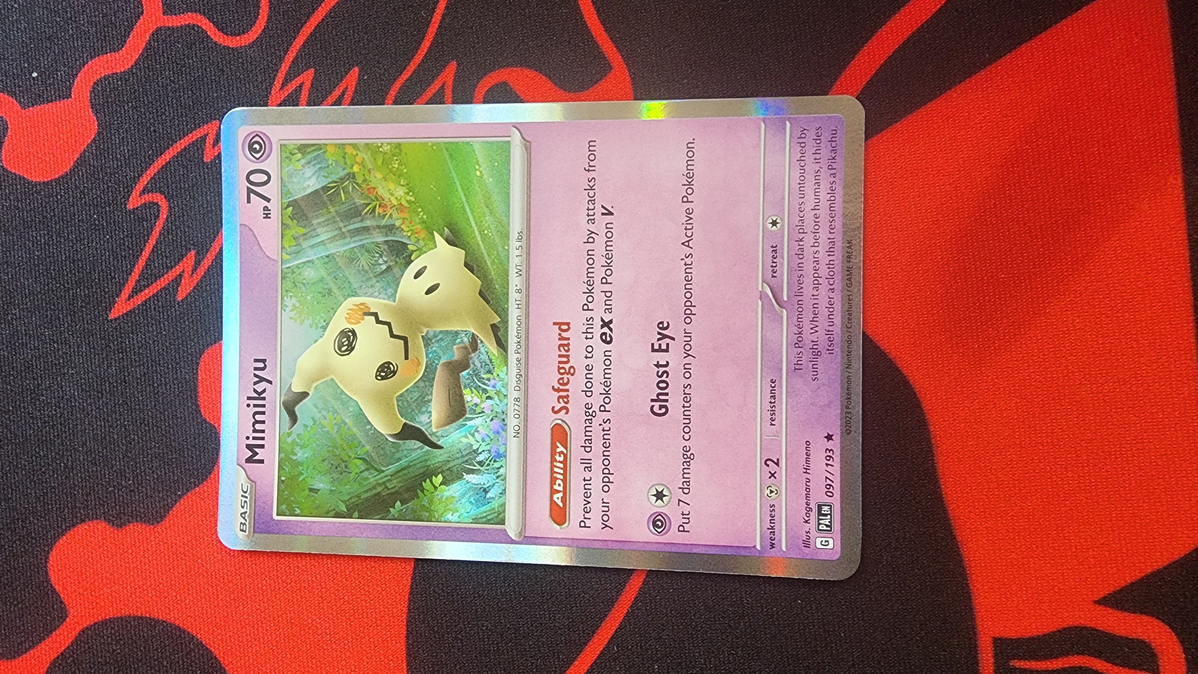 Mimikyu Rare SV02: Paldea Evolved 097/193 NM Holo