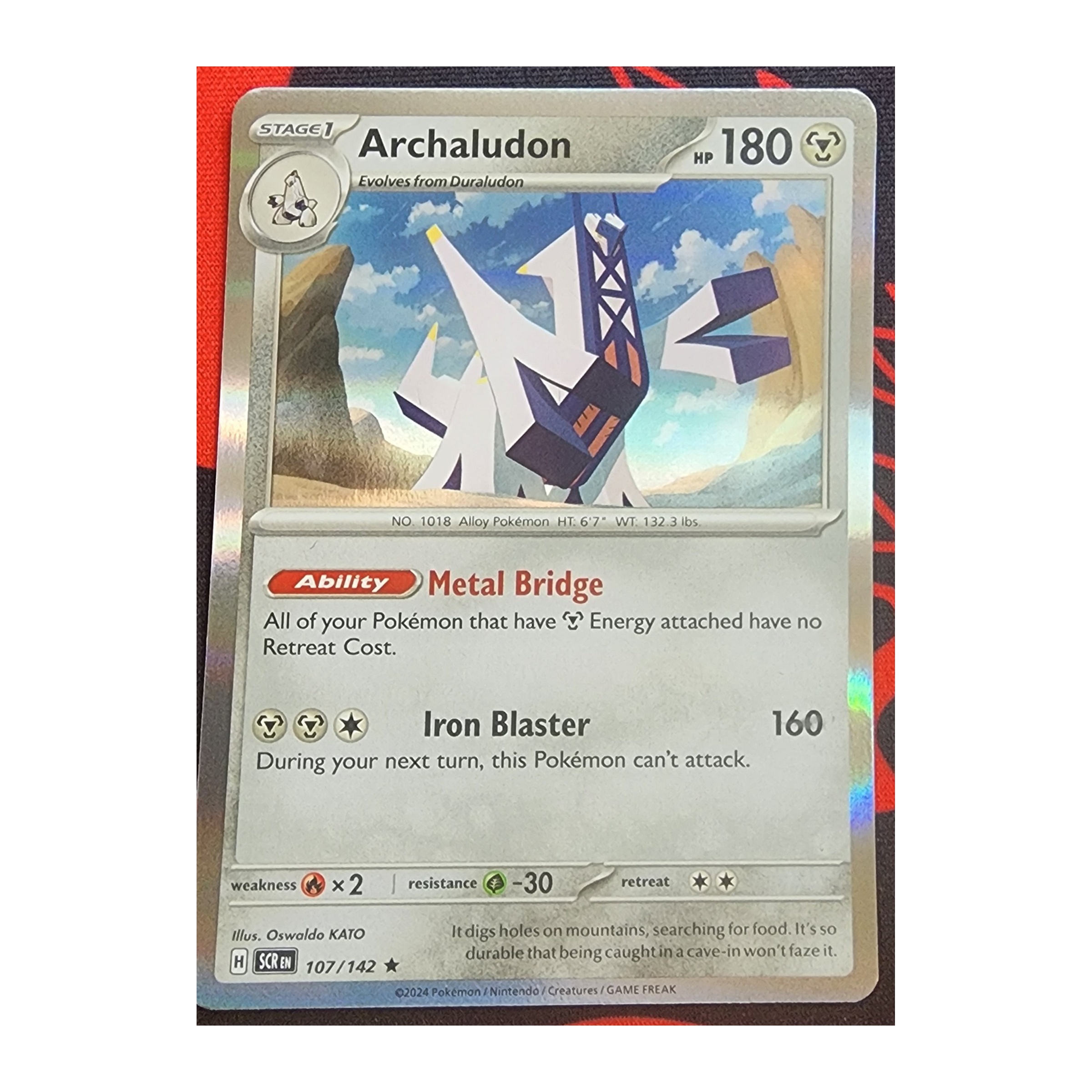 Archaludon Rare SV07: Stellar Crown 107/142 NM Holo
