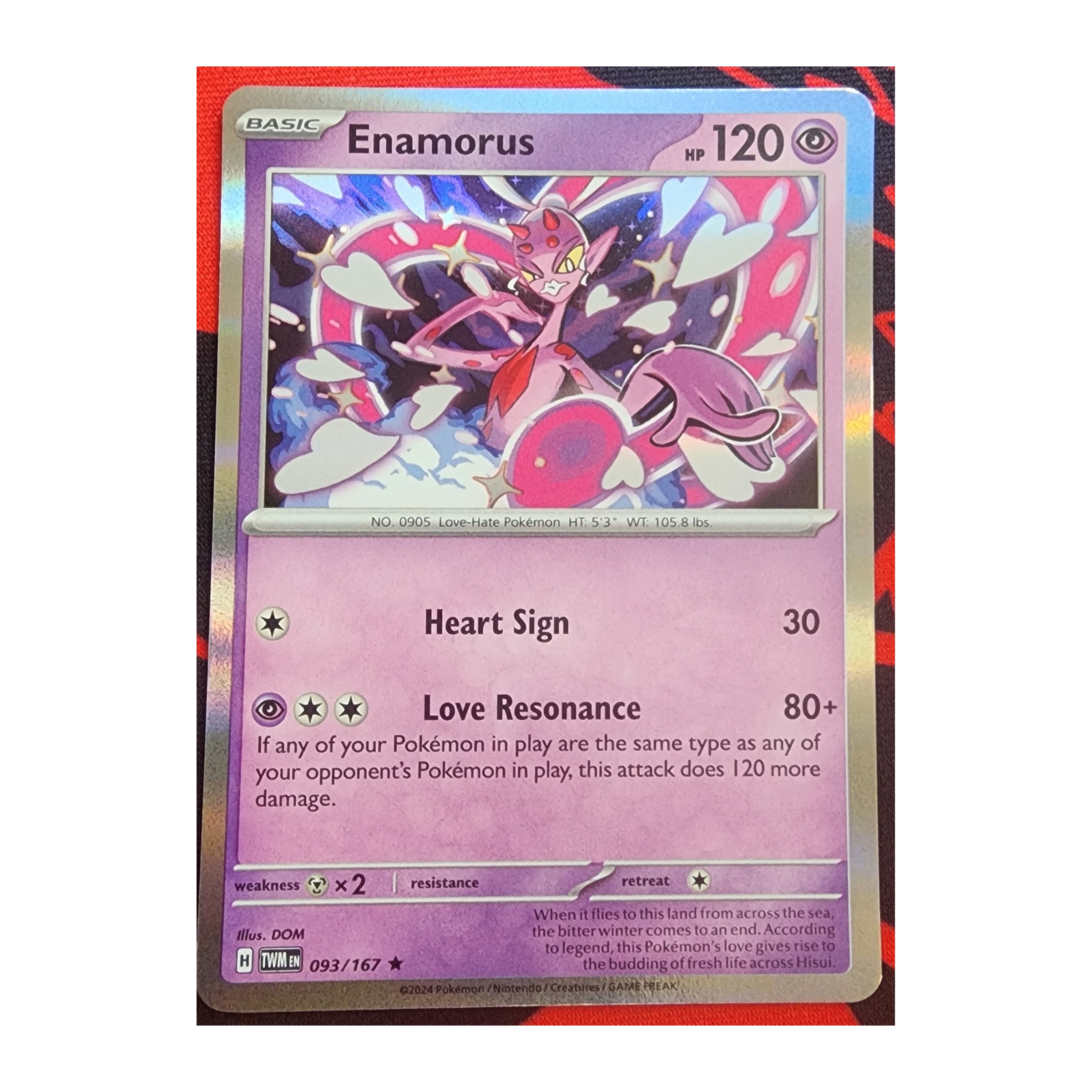 Enamorus Rare SV06: Twilight Masquerade 093/167 NM Holo
