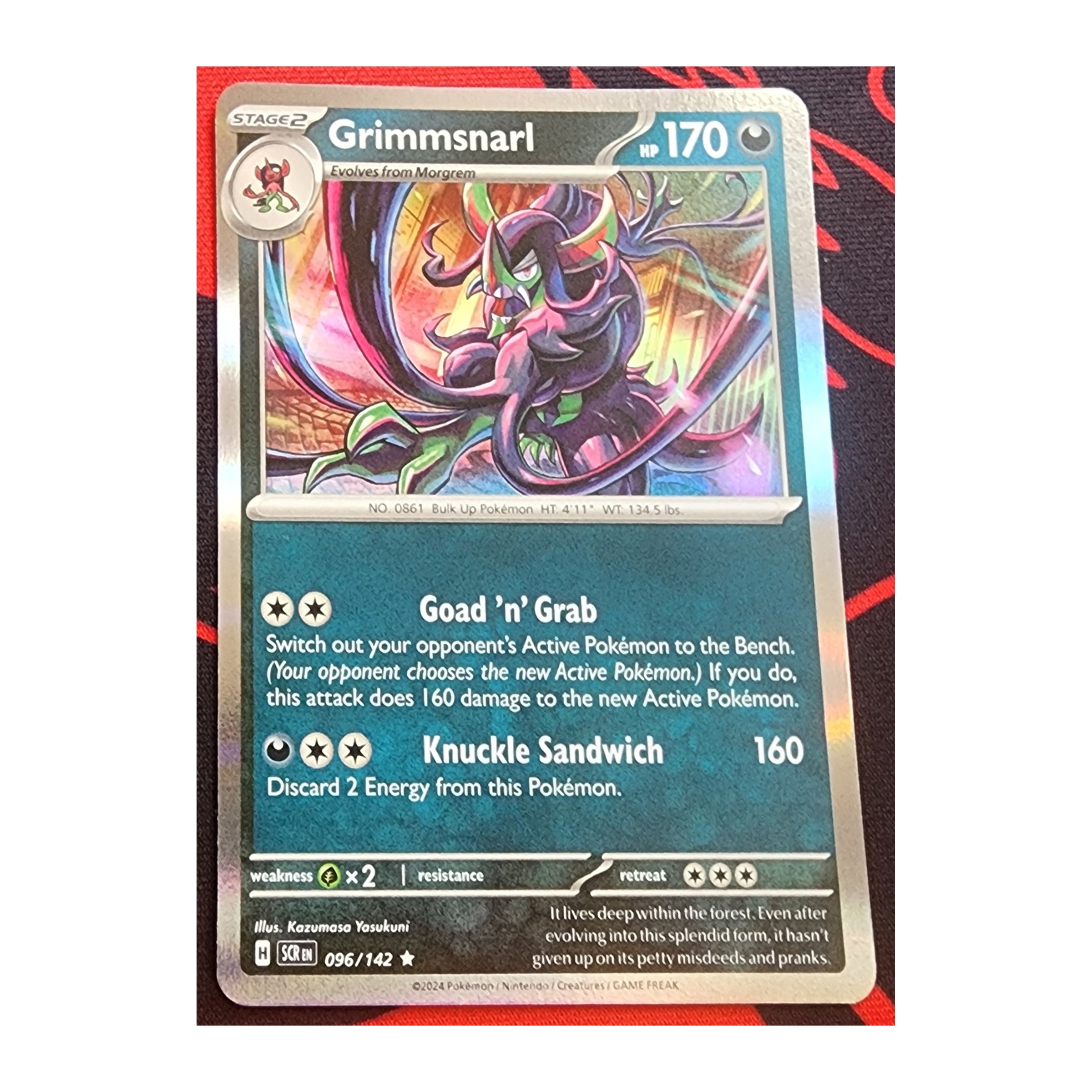 Grimmsnarl Rare SV07: Stellar Crown 096/142 NM Reverse Holo