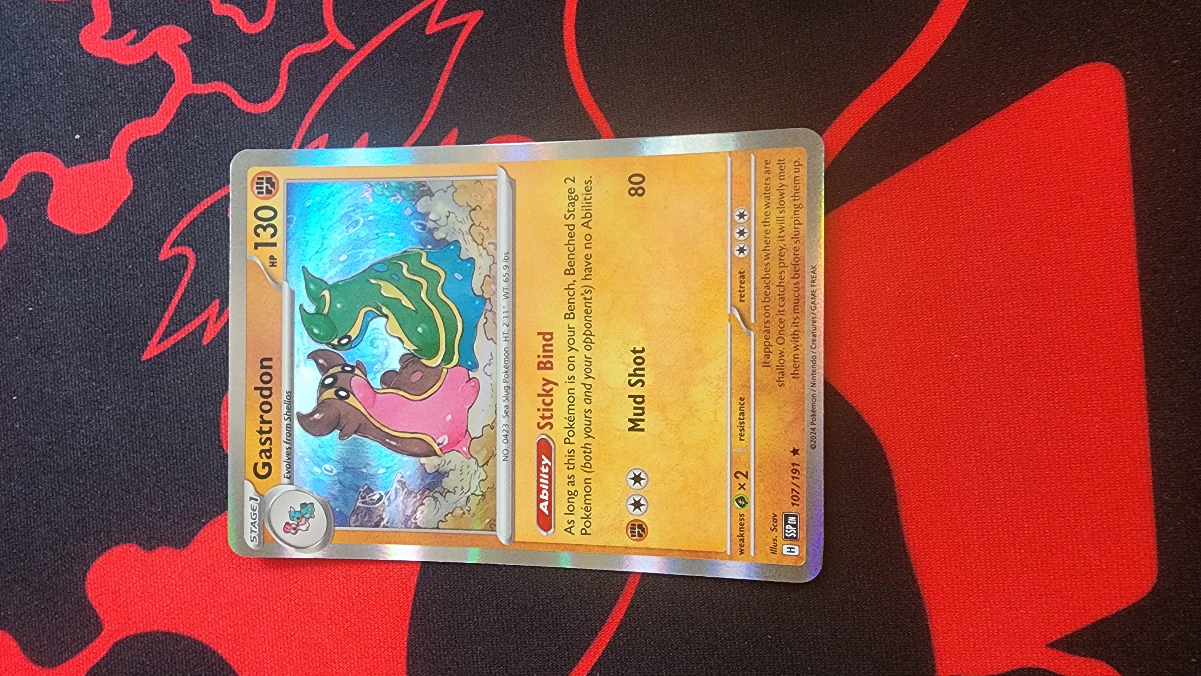 Gastrodon Rare SV08: Surging Sparks 107/191 NM Holo