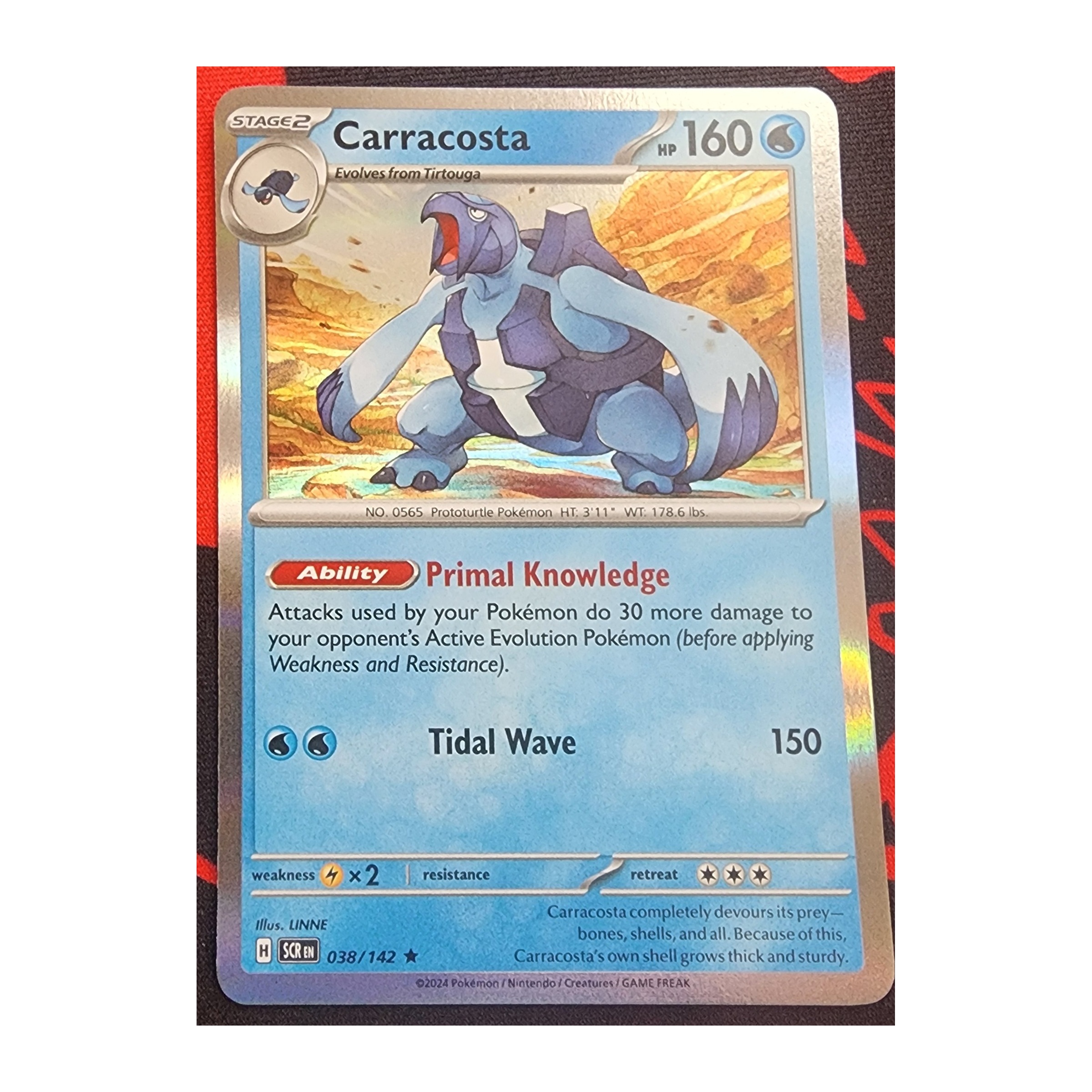 Carracosta Rare SV07: Stellar Crown 038/142 NM Holo