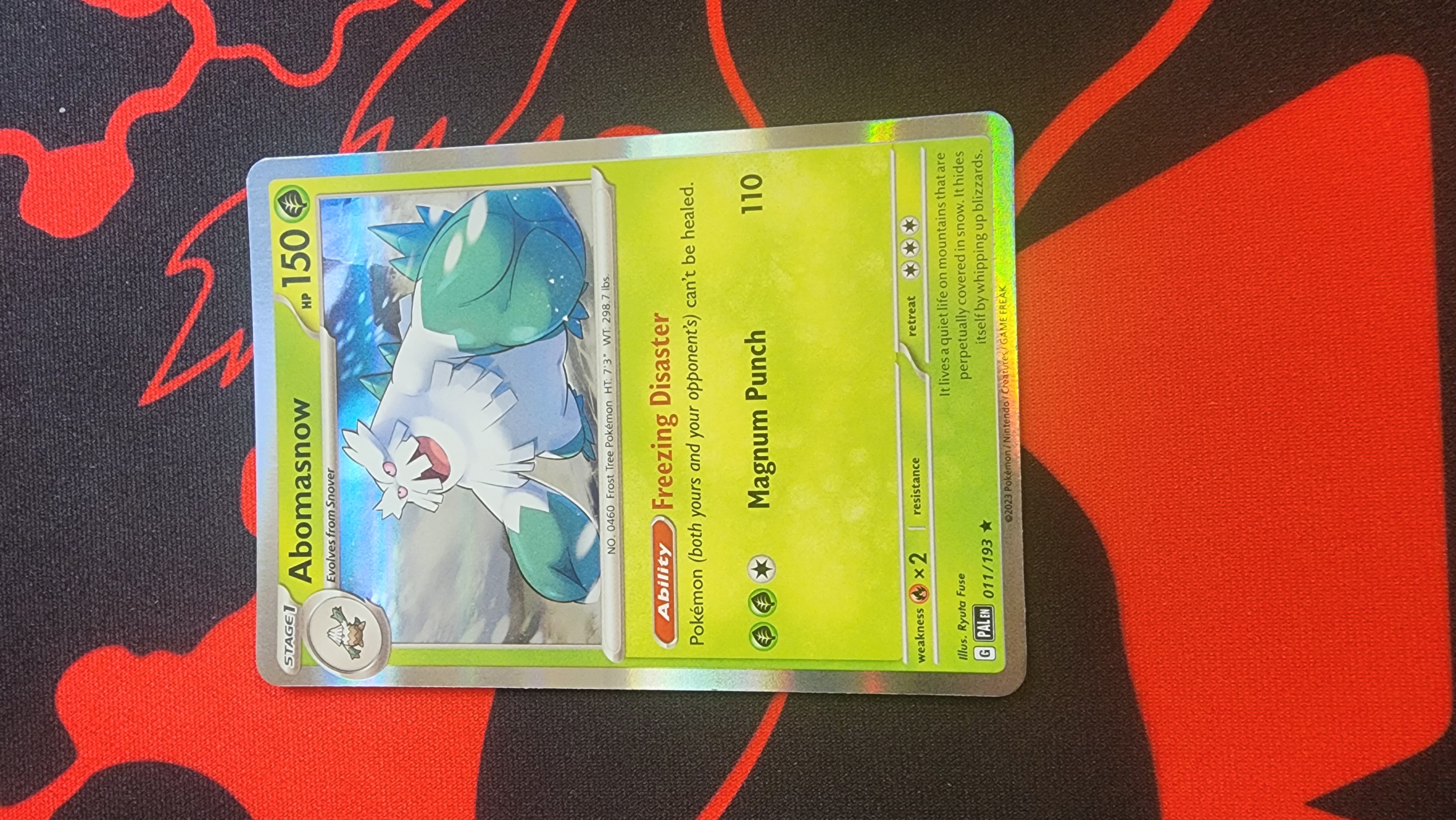 Abomasnow Rare SV02: Paldea Evolved 011/193 NM Holo