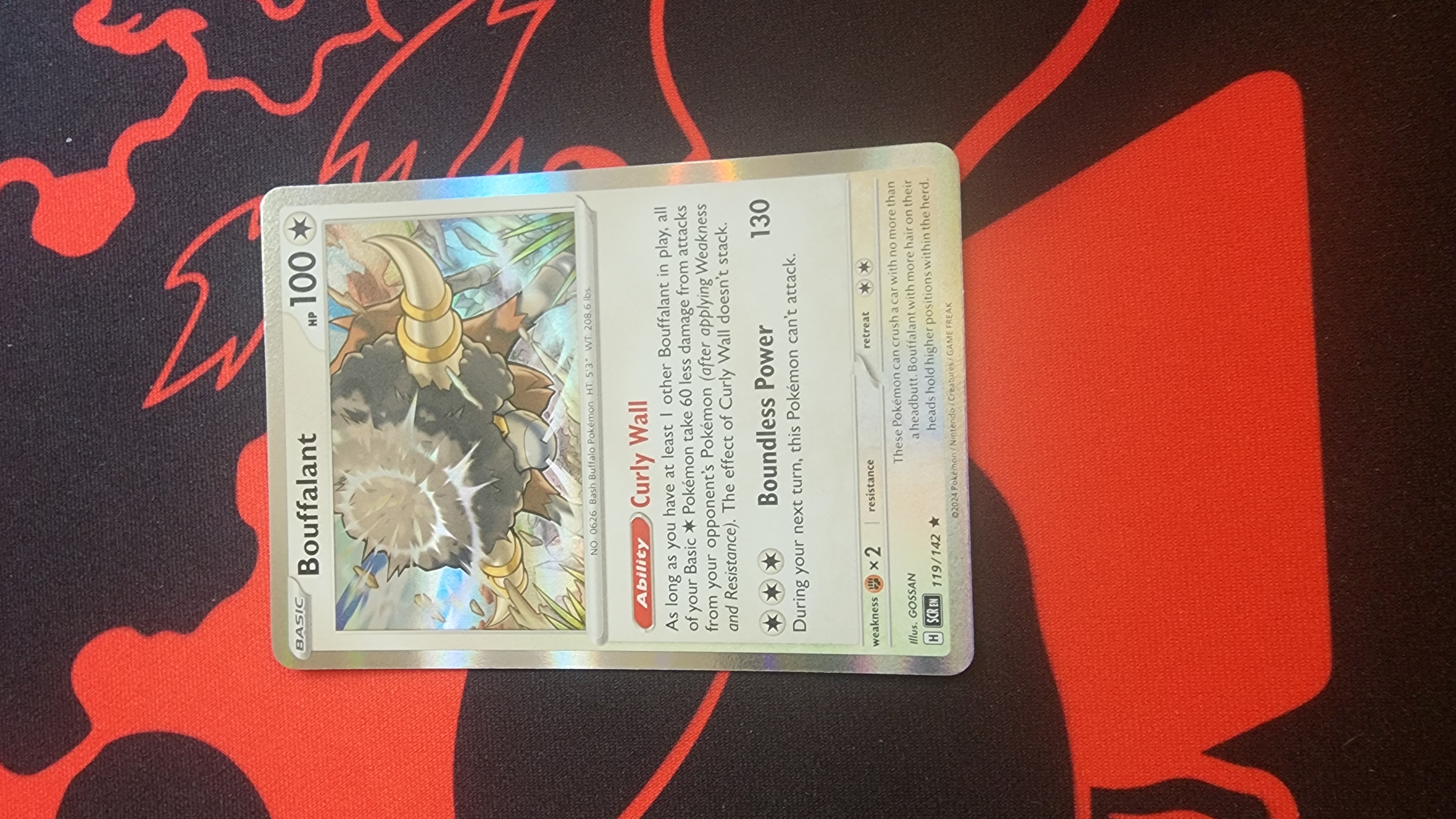 Bouffalant Rare SV07: Stellar Crown 119/142 NM