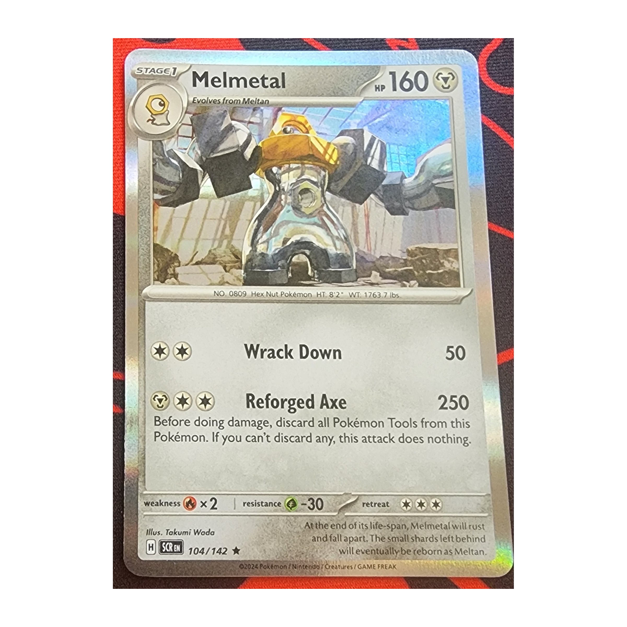 Melmetal Rare SV07: Stellar Crown 104/142 NM Holo