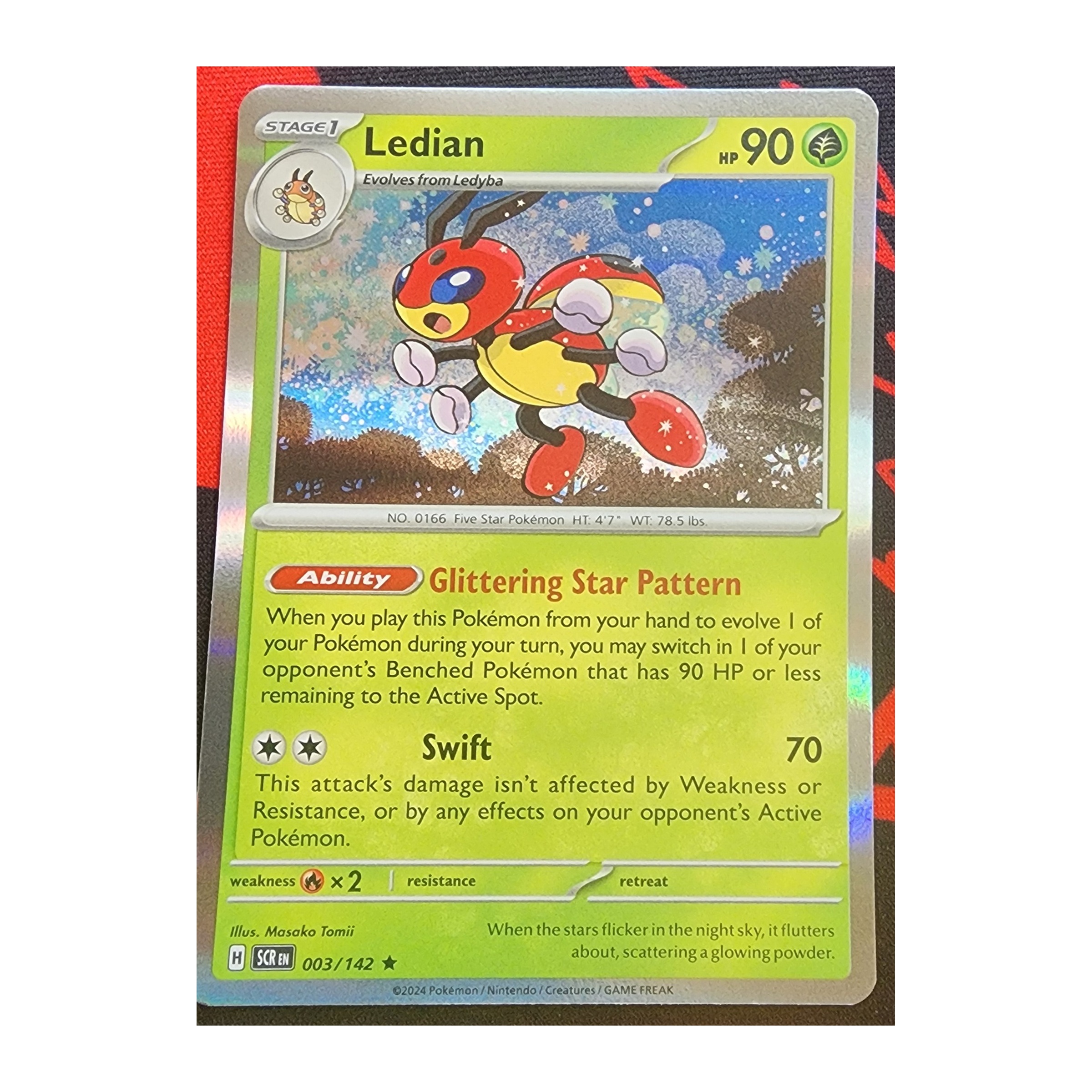 Ledian Rare SV07: Stellar Crown 003/142 NM Holo