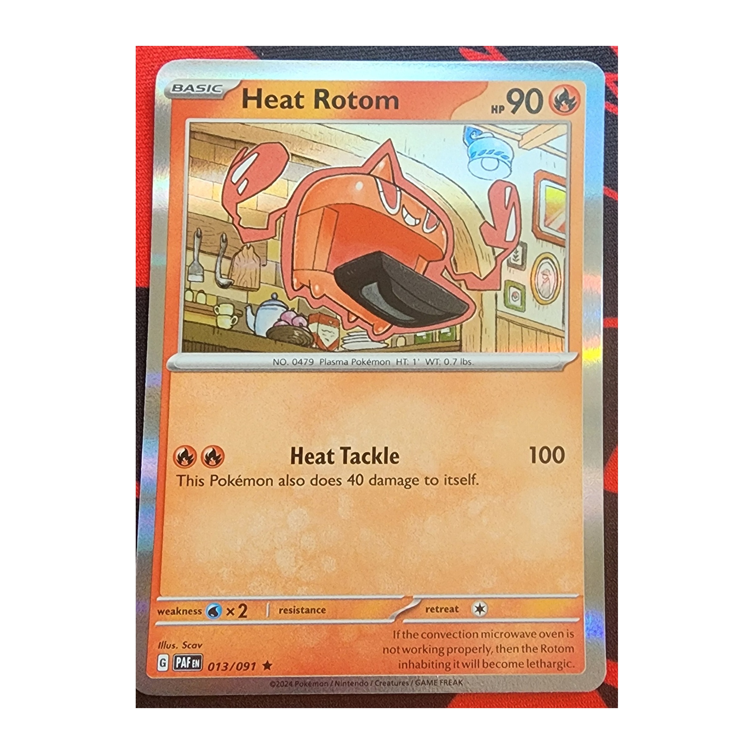 Heat Rotom Rare SV04.5: Paldean Fates 013/091 NM Holo