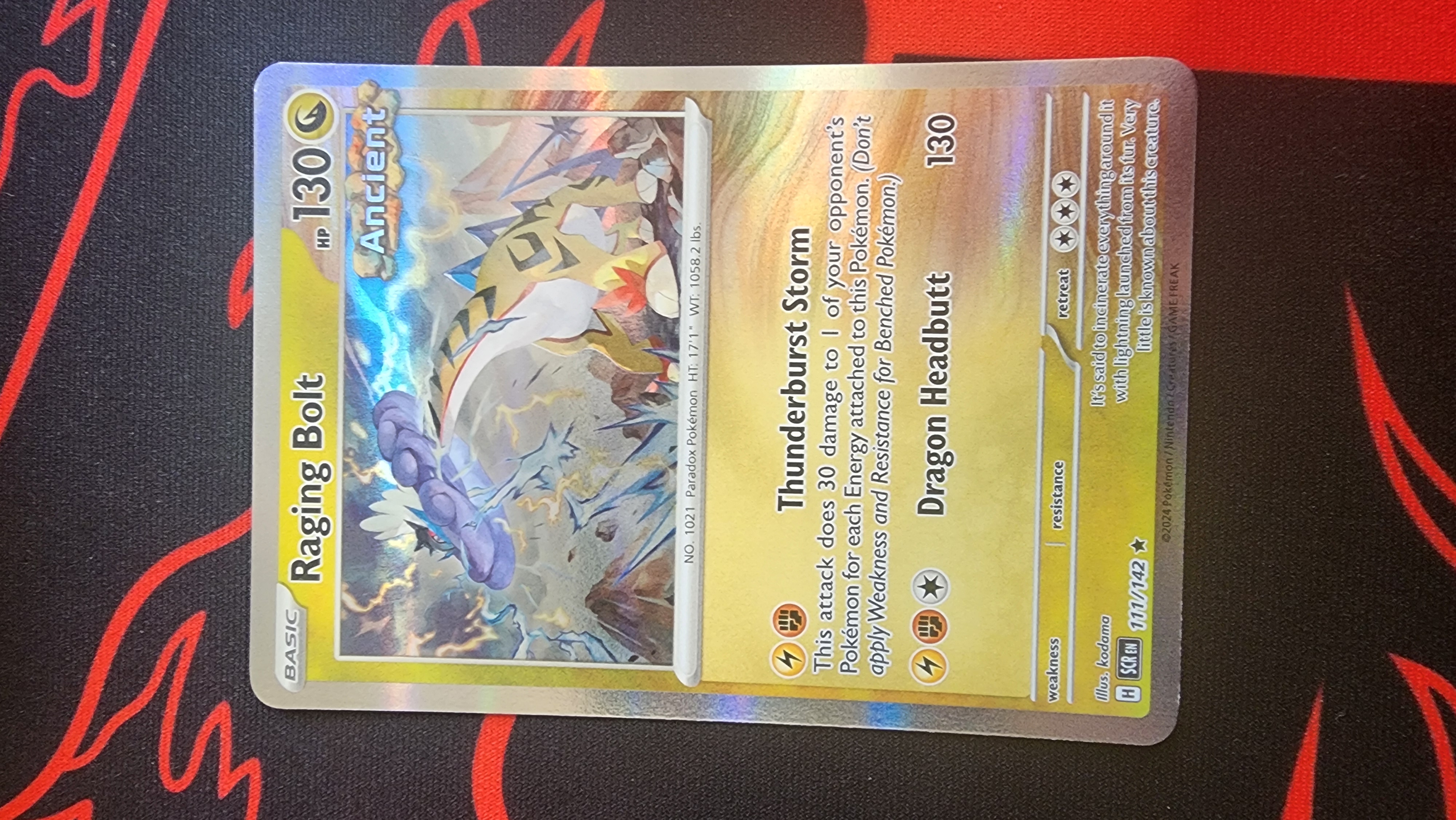 Raging Bolt Rare SV07: Stellar Crown 111/142 NM Holo