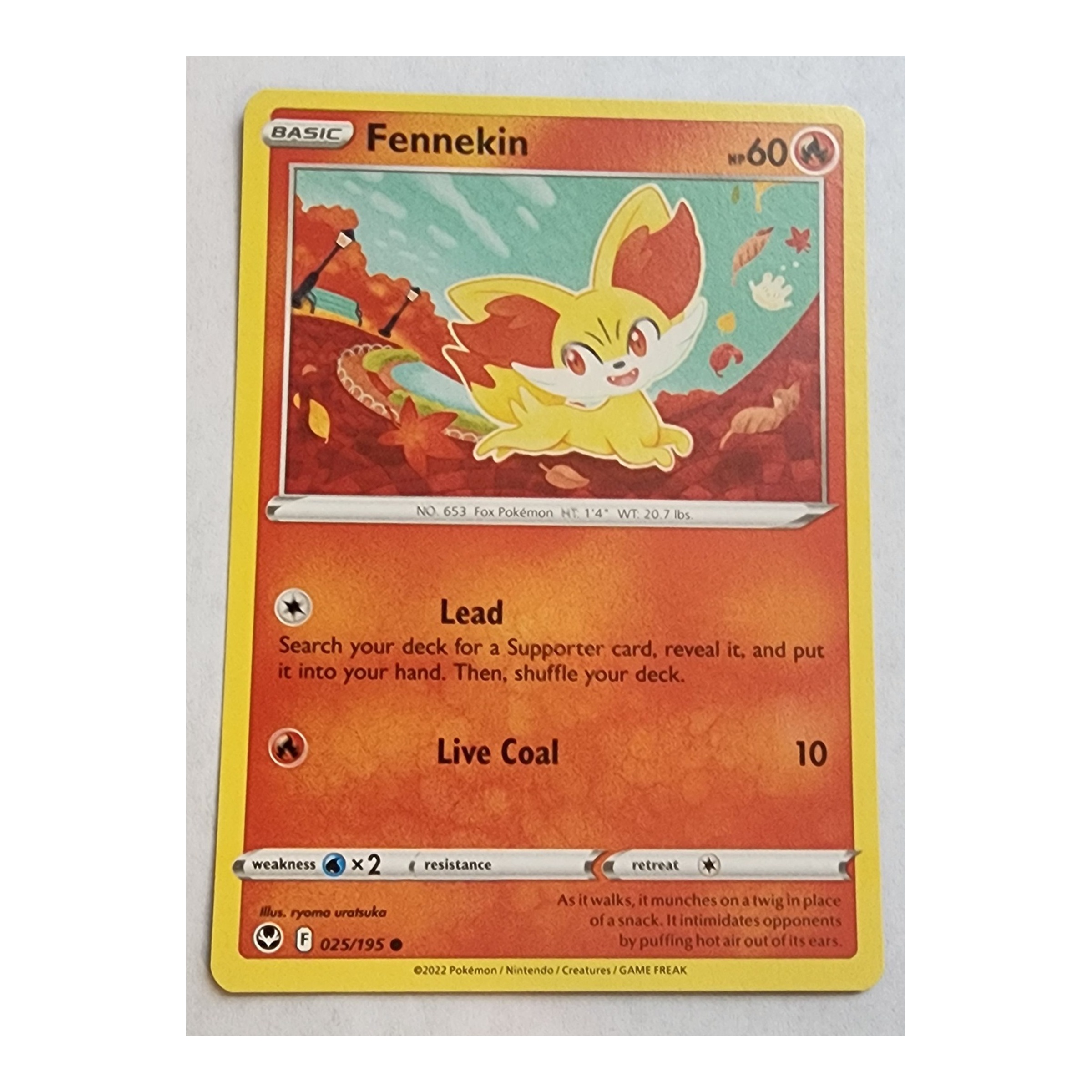 Fennekin Common SWSH12: Silver Tempest 025/195 NM