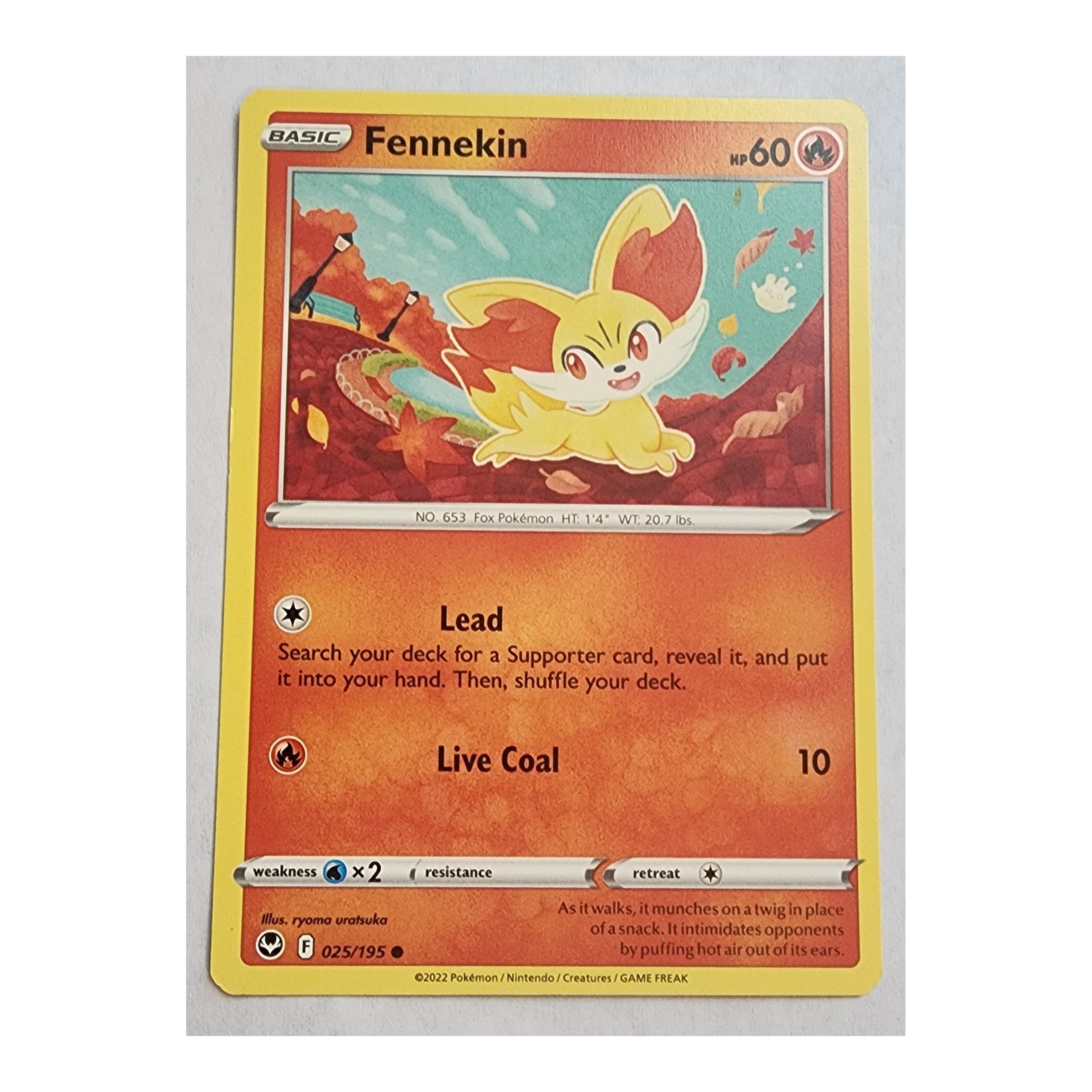 Fennekin Common SWSH12: Silver Tempest 025/195 NM
