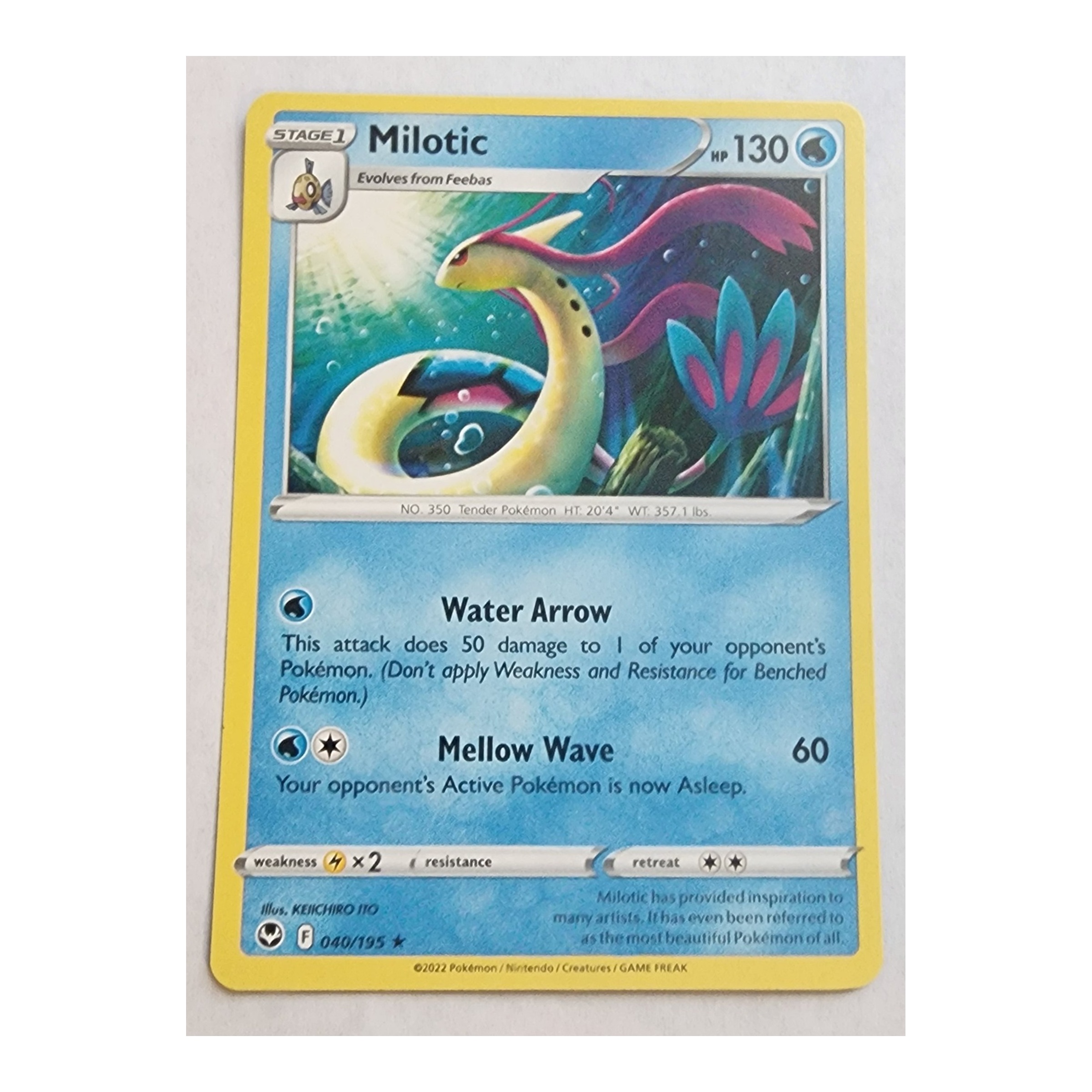 Milotic Rare SWSH12: Silver Tempest 040/195 NM