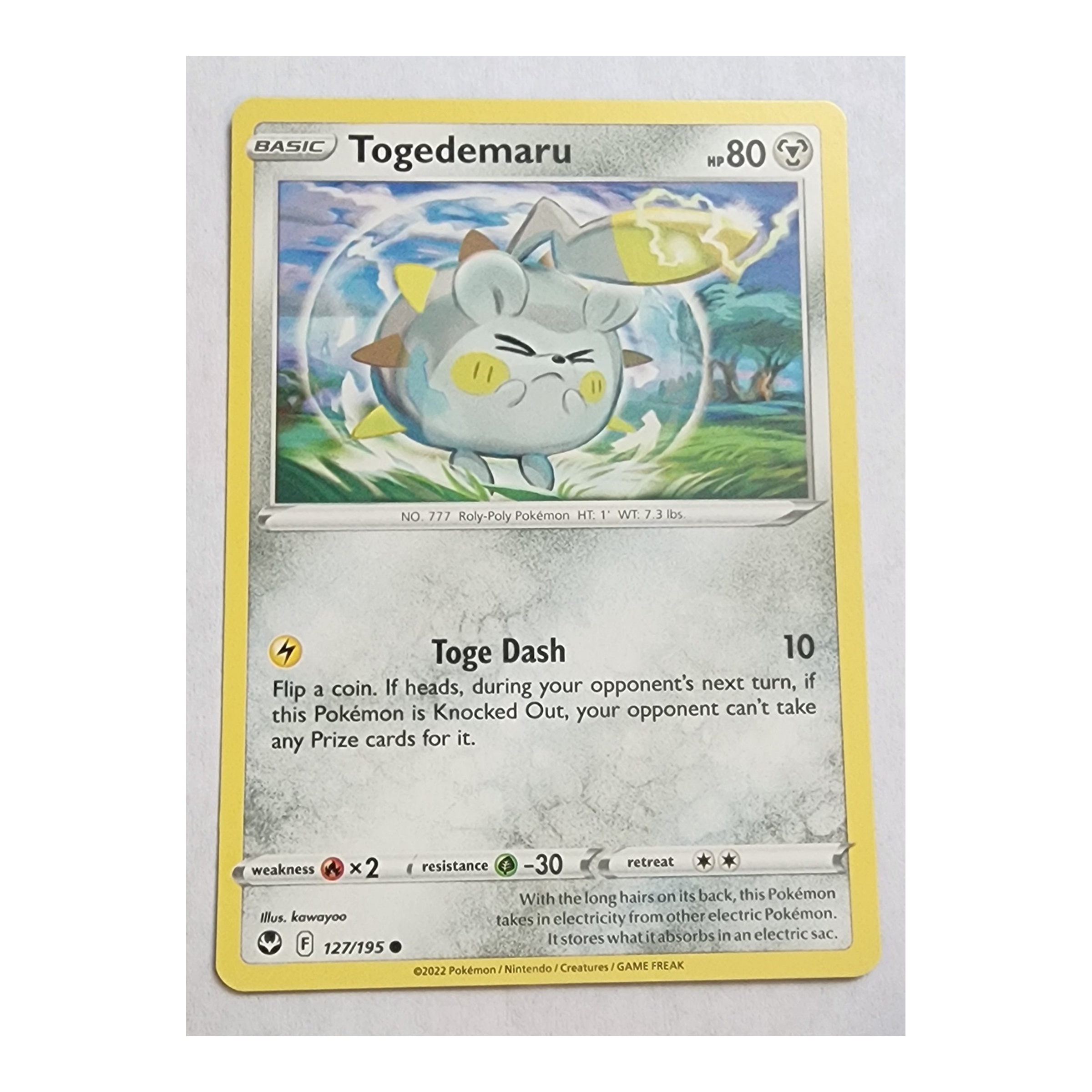 Togedemaru Common SWSH12: Silver Tempest 127/195 NM