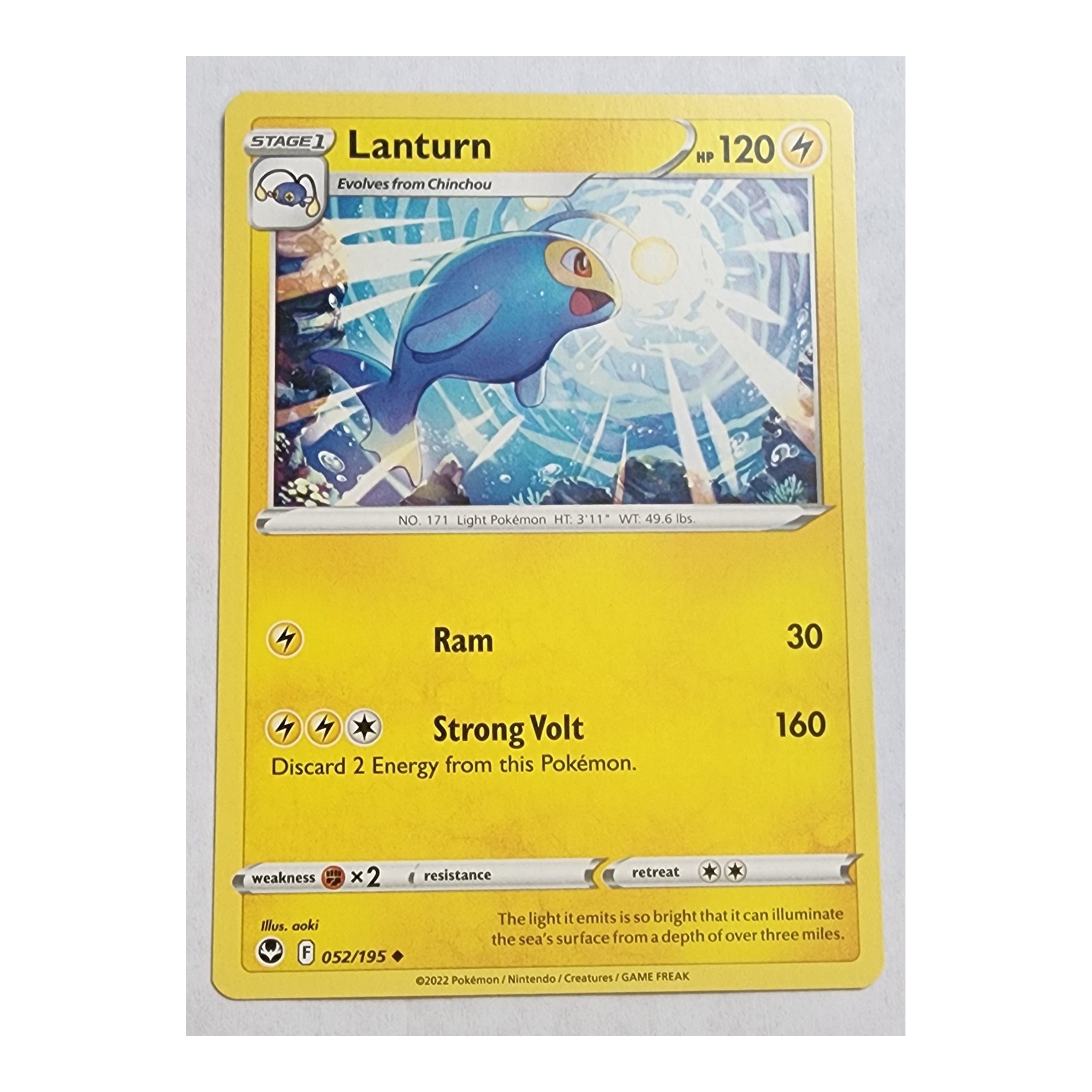 Lanturn Uncommon SWSH12: Silver Tempest 052/195 NM