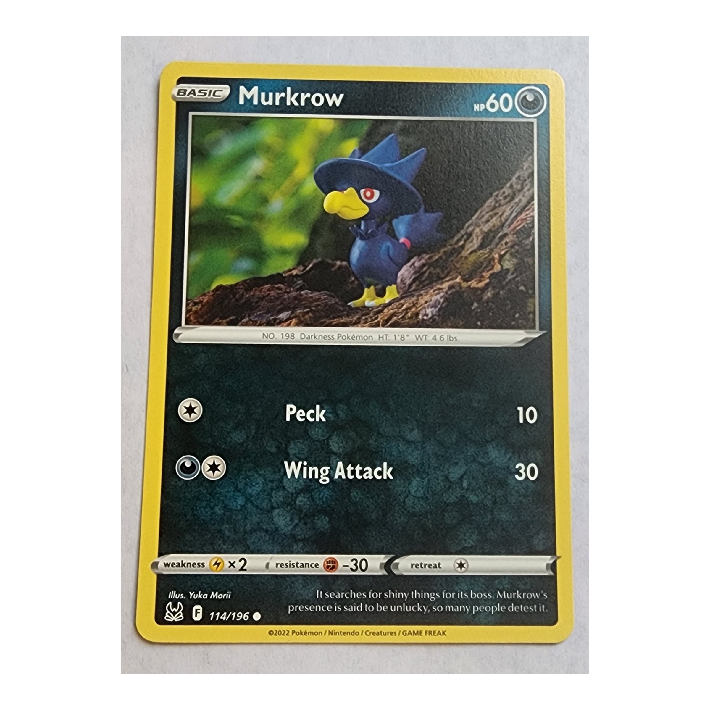Murkrow Common SWSH11: Lost Origin 114/196 NM