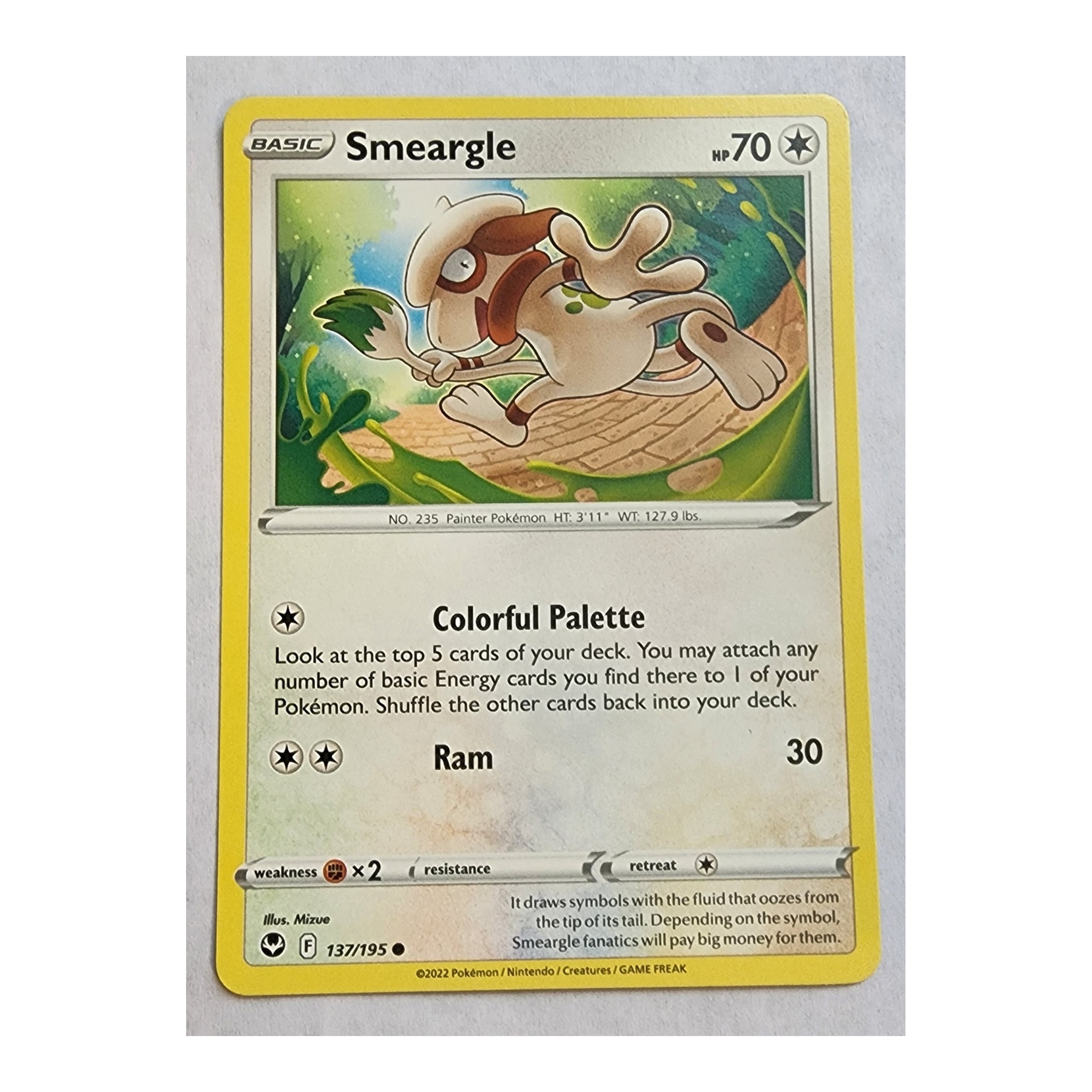 Smeargle Common SWSH12: Silver Tempest 137/195 NM
