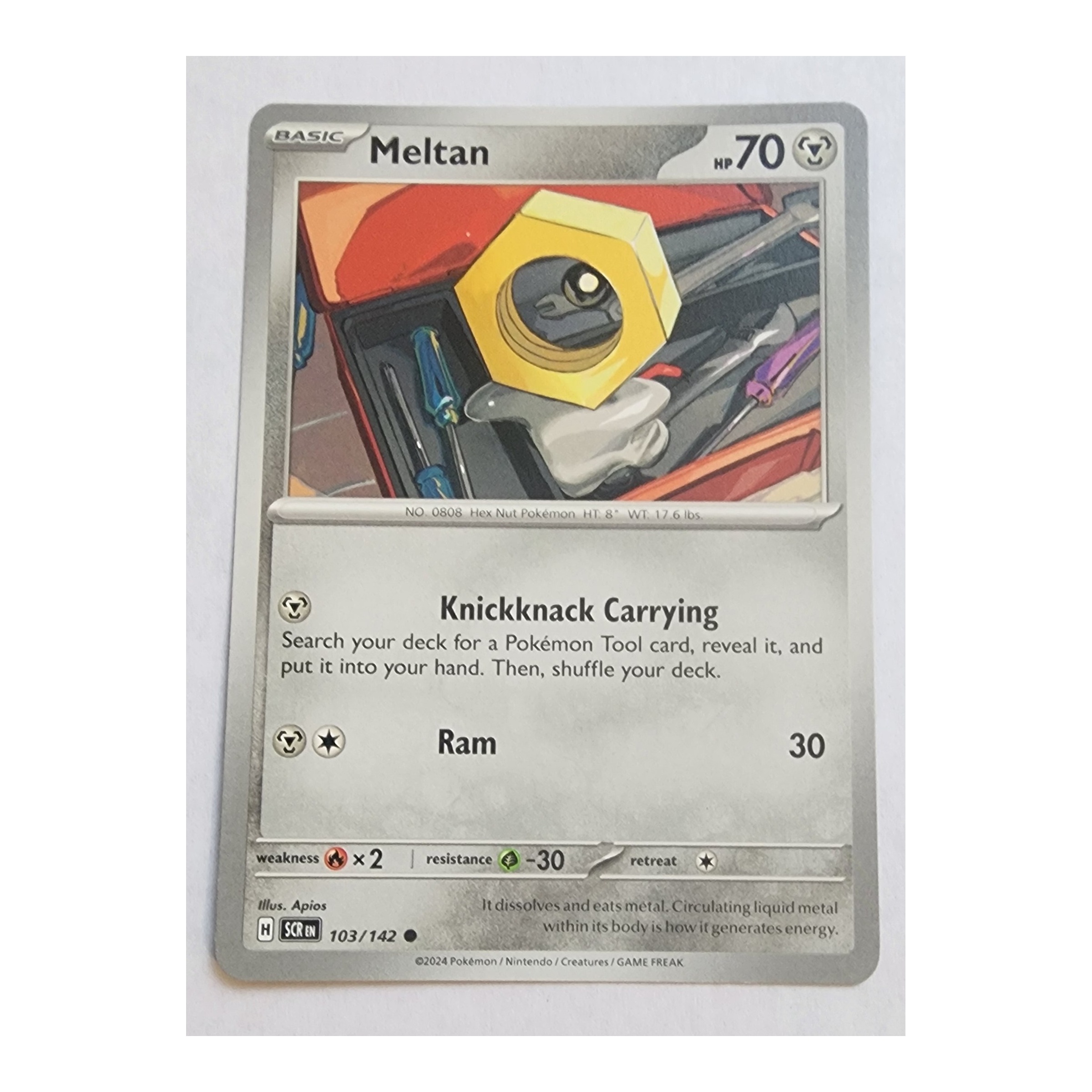 Meltan Common SV07: Stellar Crown 103/142 NM Reverse Holo