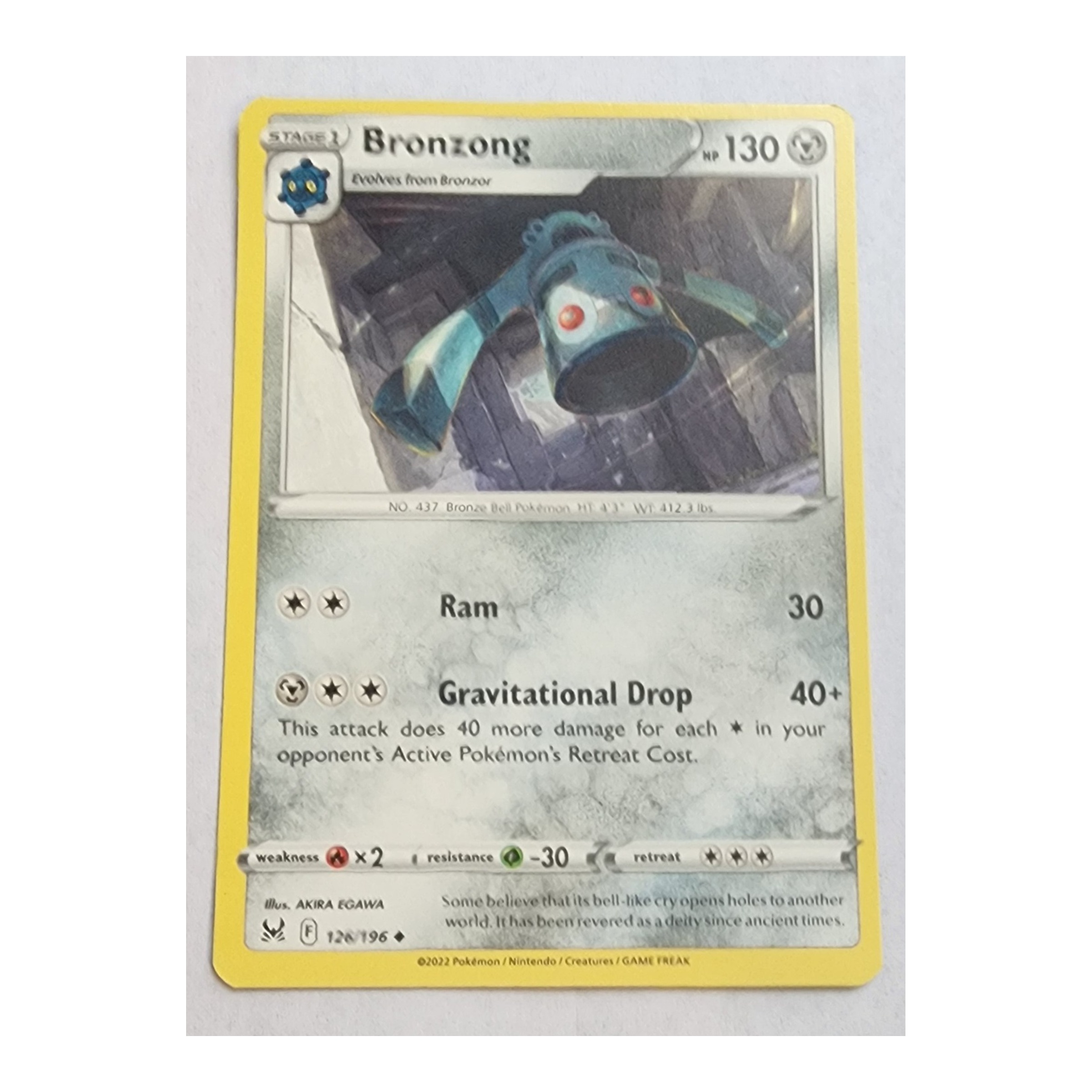 Bronzong Uncommon SWSH11: Lost Origin 126/196 NM