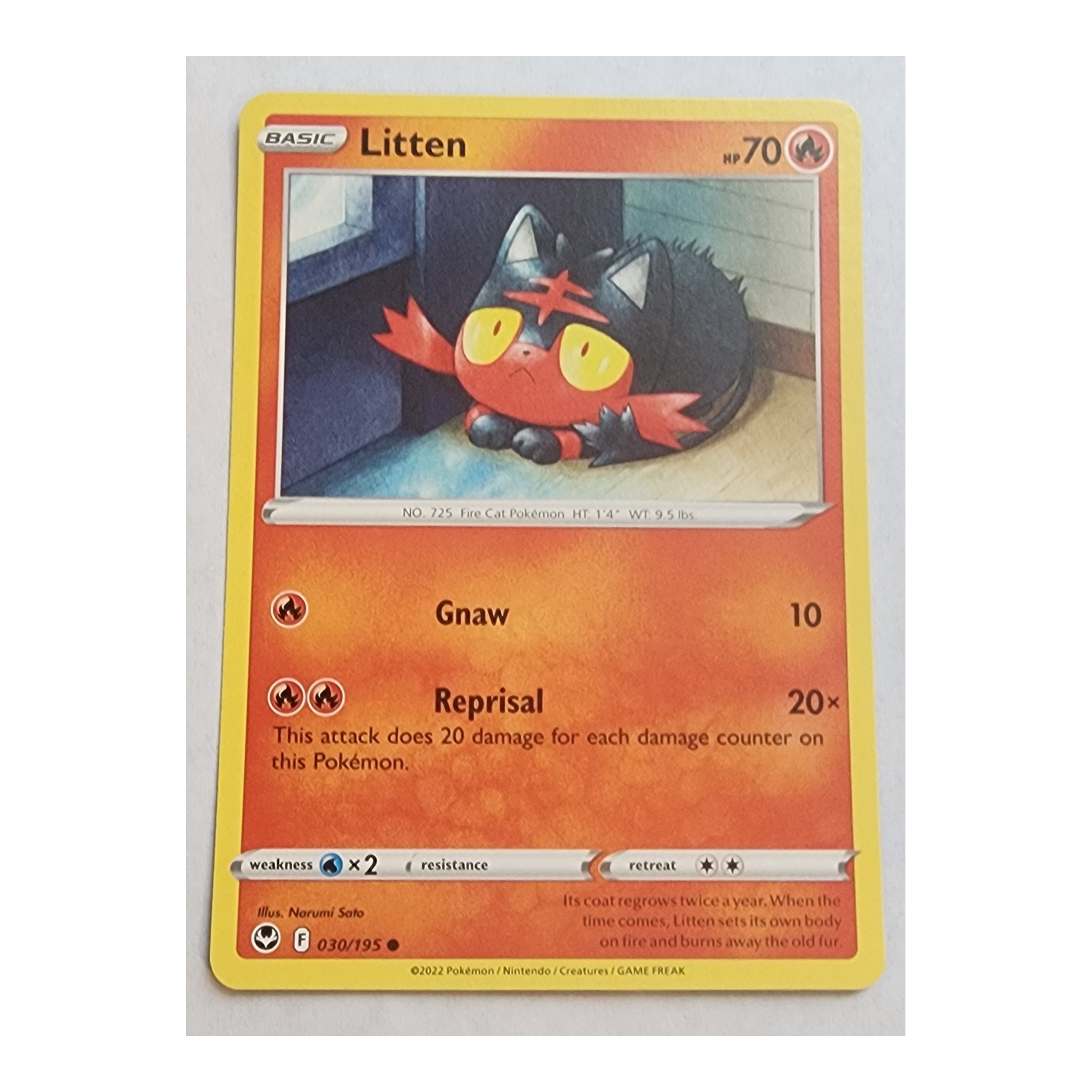 Litten Common SWSH12: Silver Tempest 030/195 NM