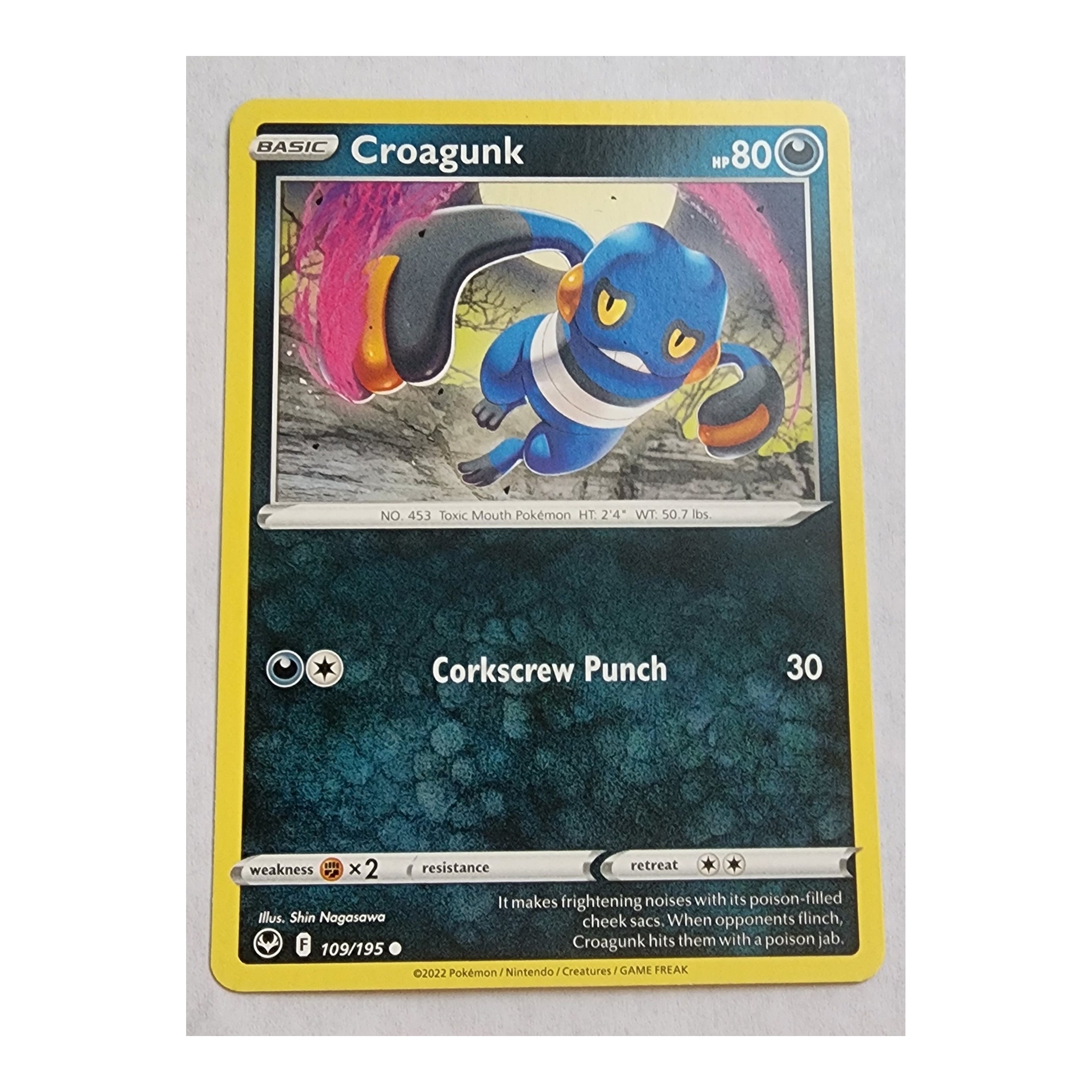 Croagunk Common SWSH12: Silver Tempest 109/195 NM