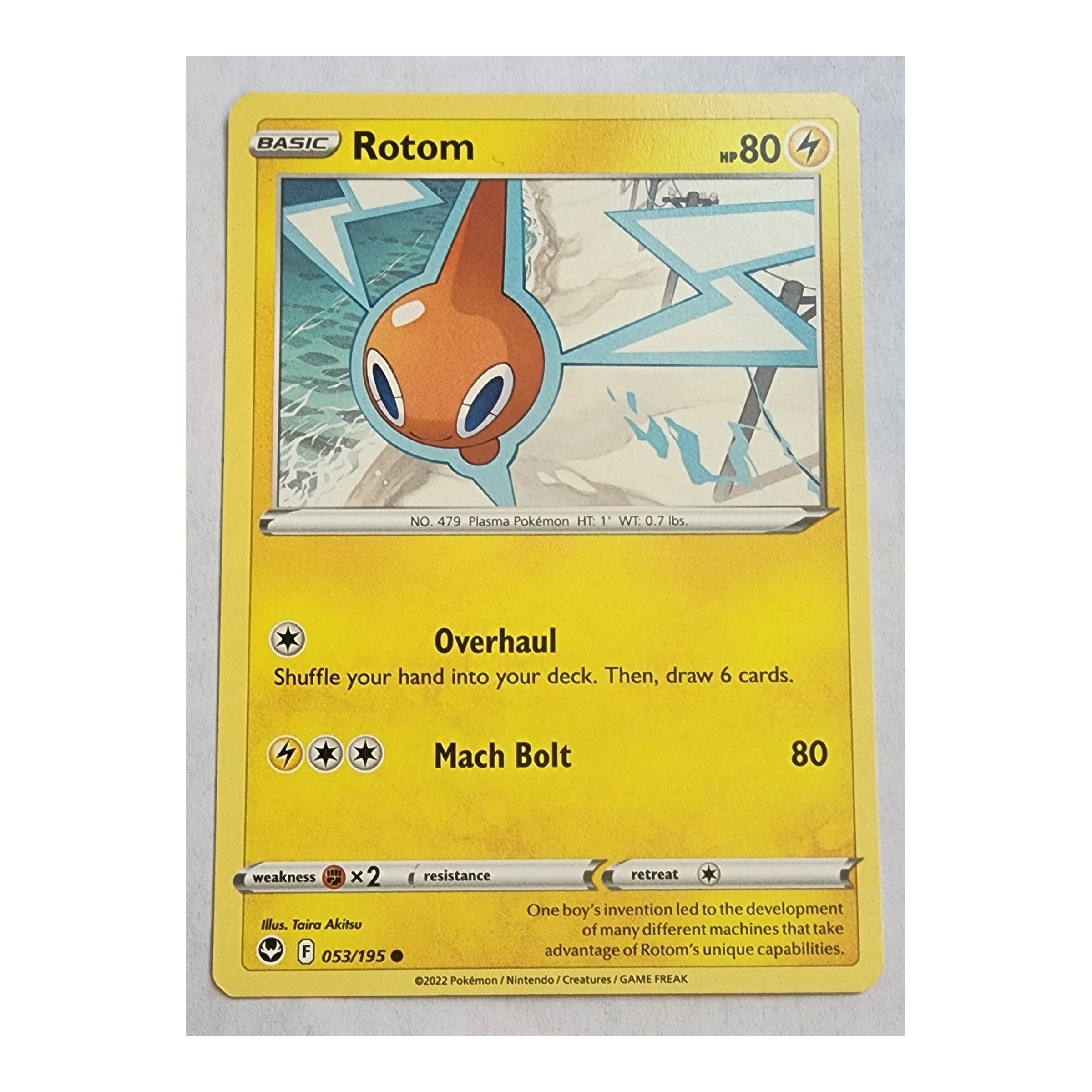 Rotom Common SWSH12: Silver Tempest 053/195 NM