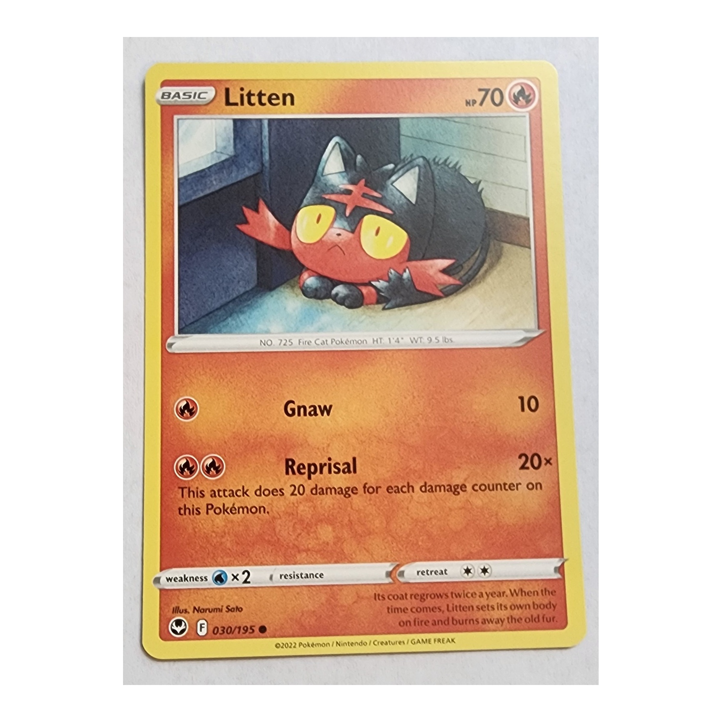 Litten Common SWSH12: Silver Tempest 030/195 NM