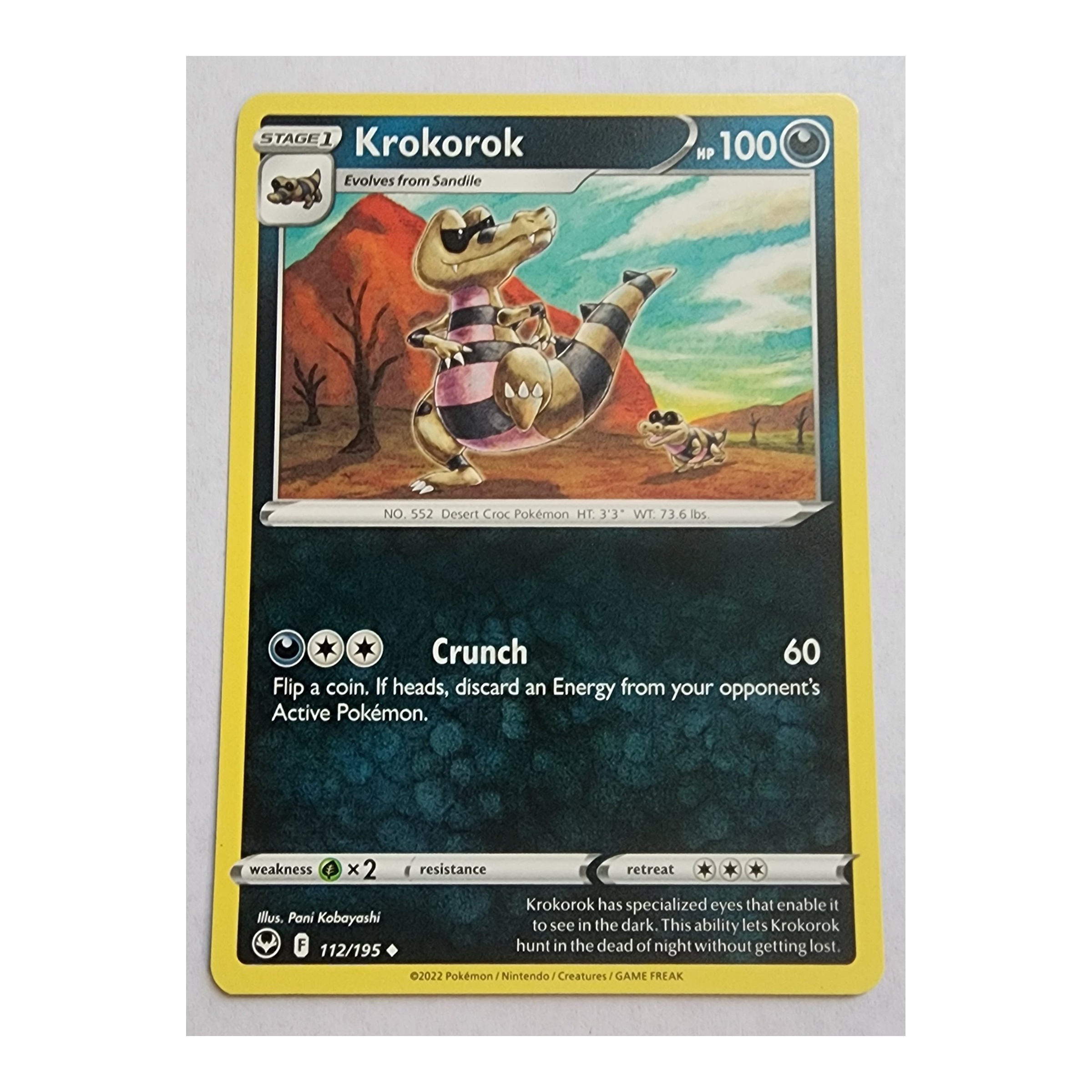 Krokorok Uncommon SWSH12: Silver Tempest 112/195 NM