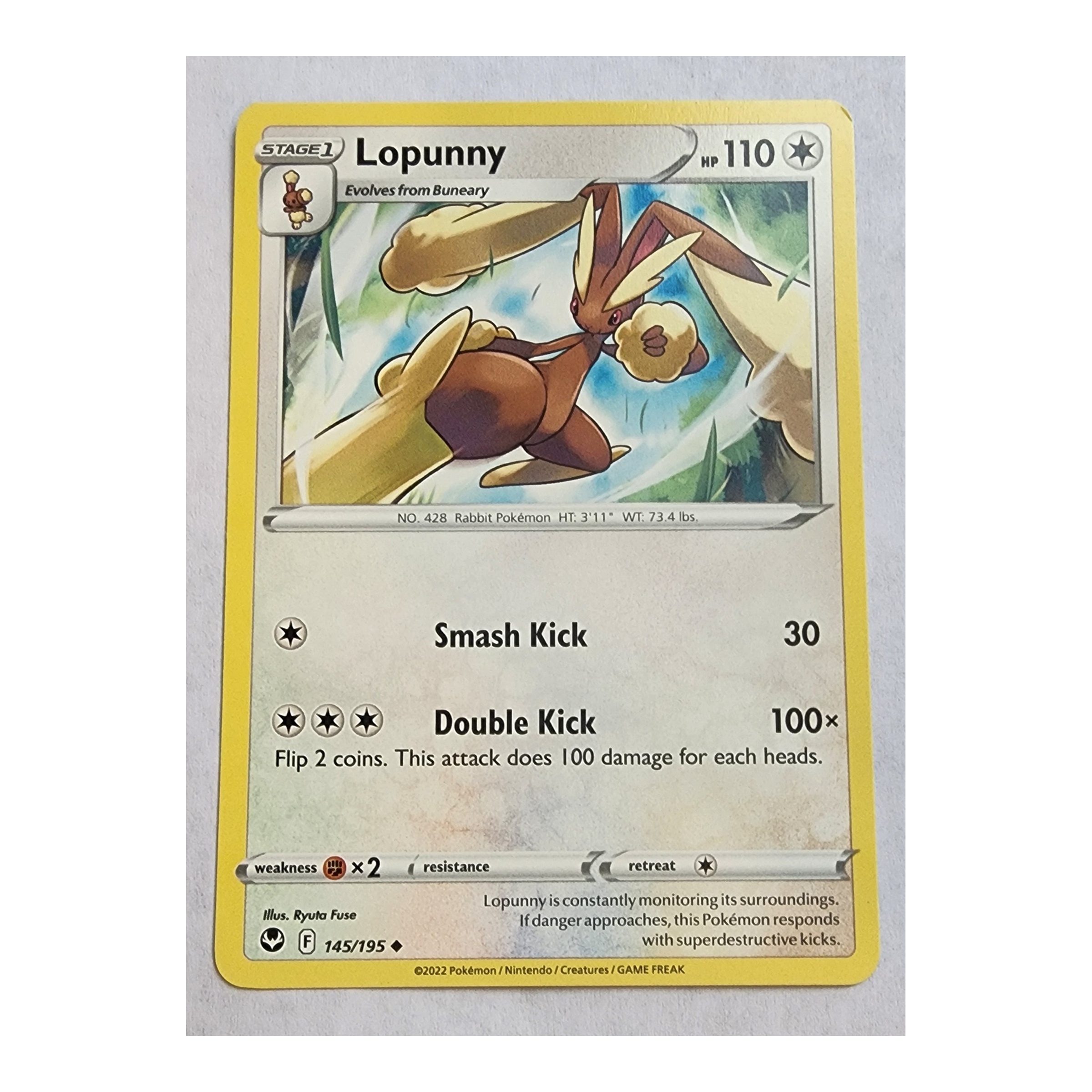Lopunny Uncommon SWSH12: Silver Tempest 145/195 NM