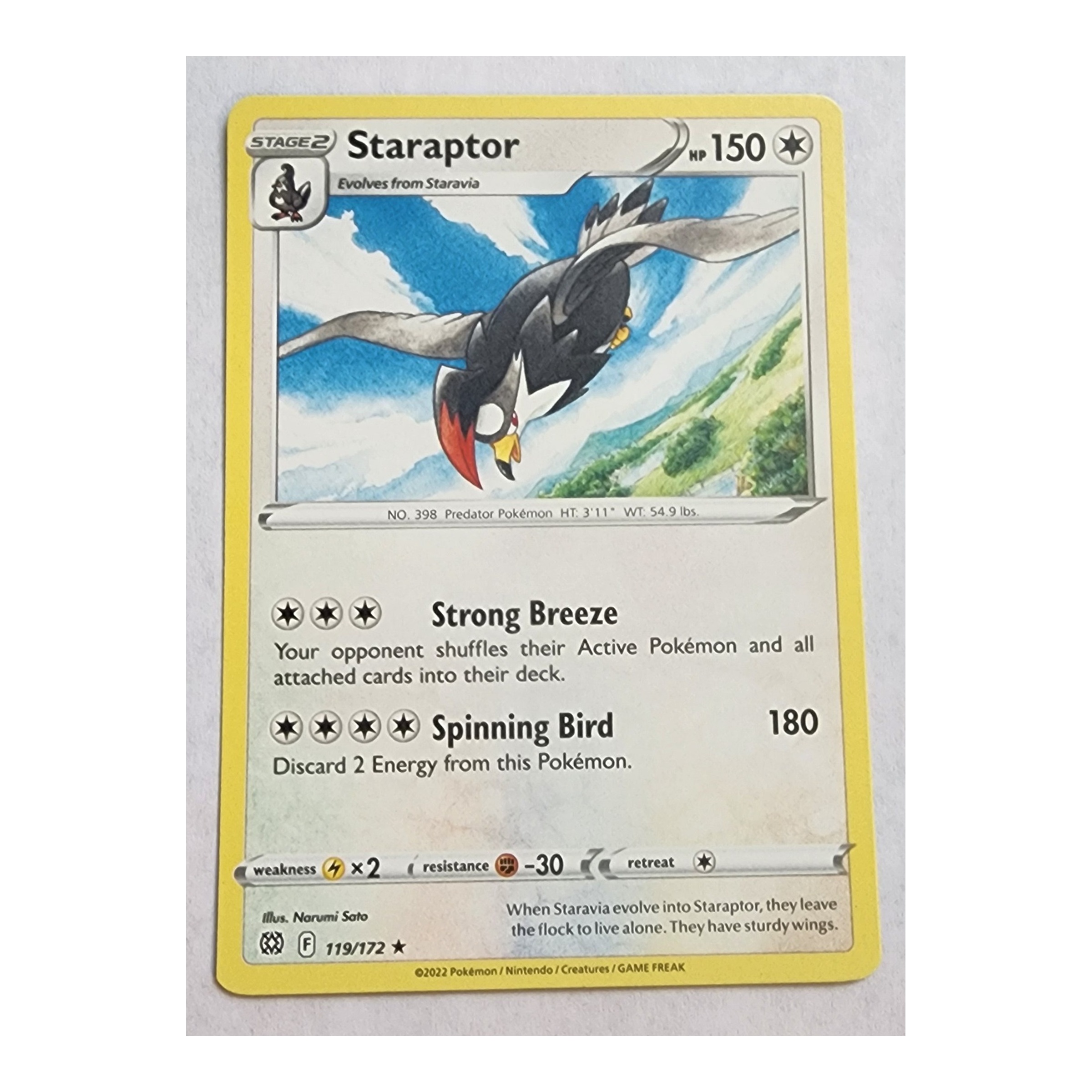 Staraptor Rare SWSH9: Brilliant Stars 119/172 NM