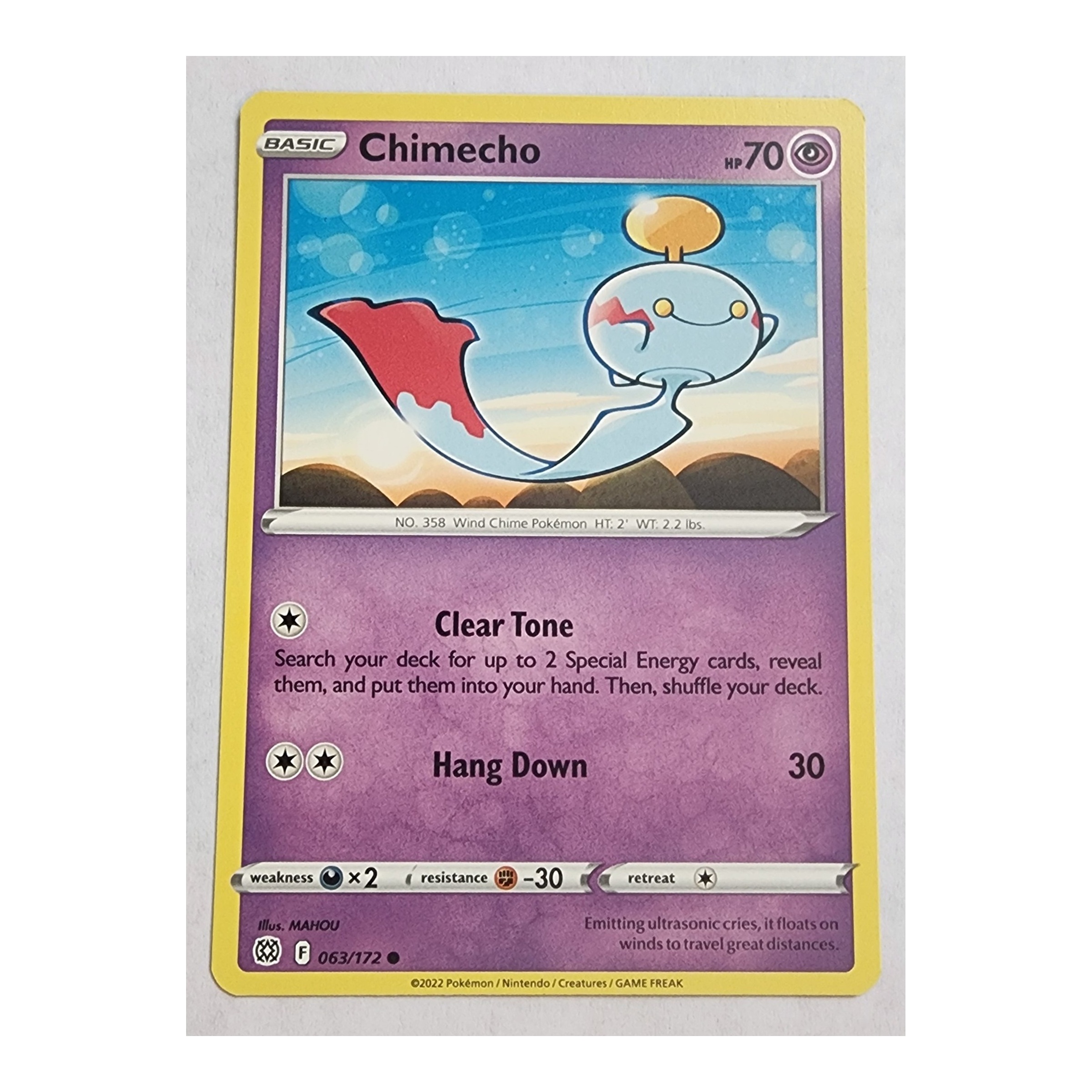 Chimecho Common SWSH9: Brilliant Stars 063/172 NM
