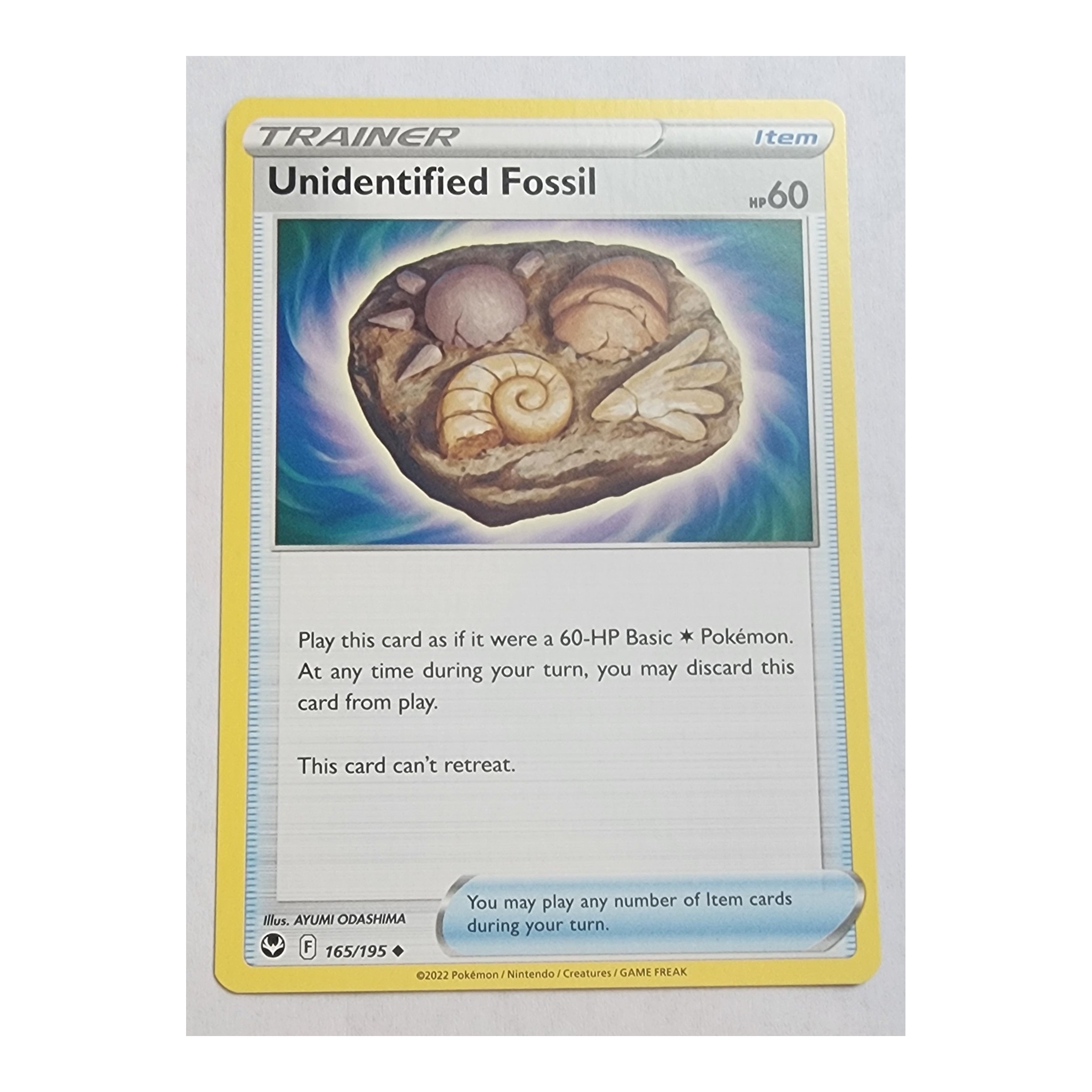 Unidentified Fossil Uncommon SWSH12: Silver Tempest 165/195 NM
