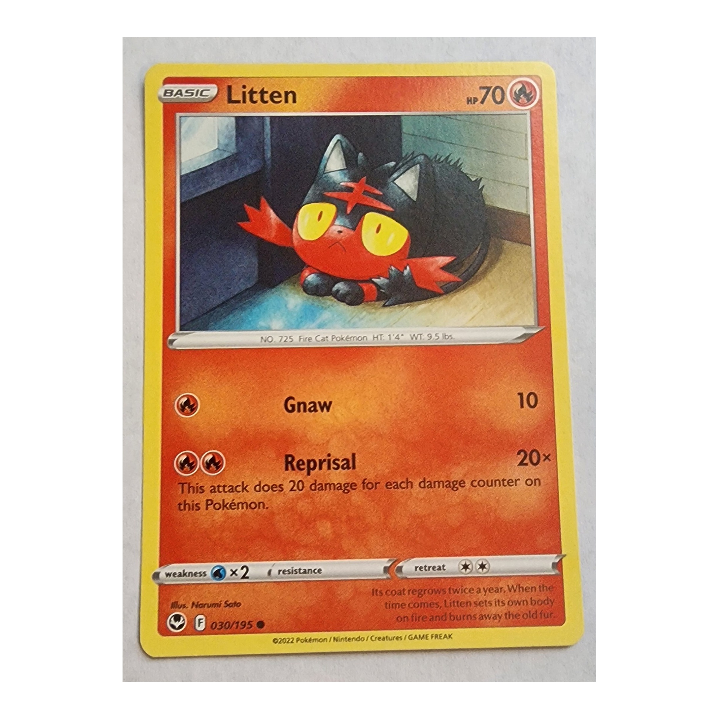 Litten Common SWSH12: Silver Tempest 030/195 NM