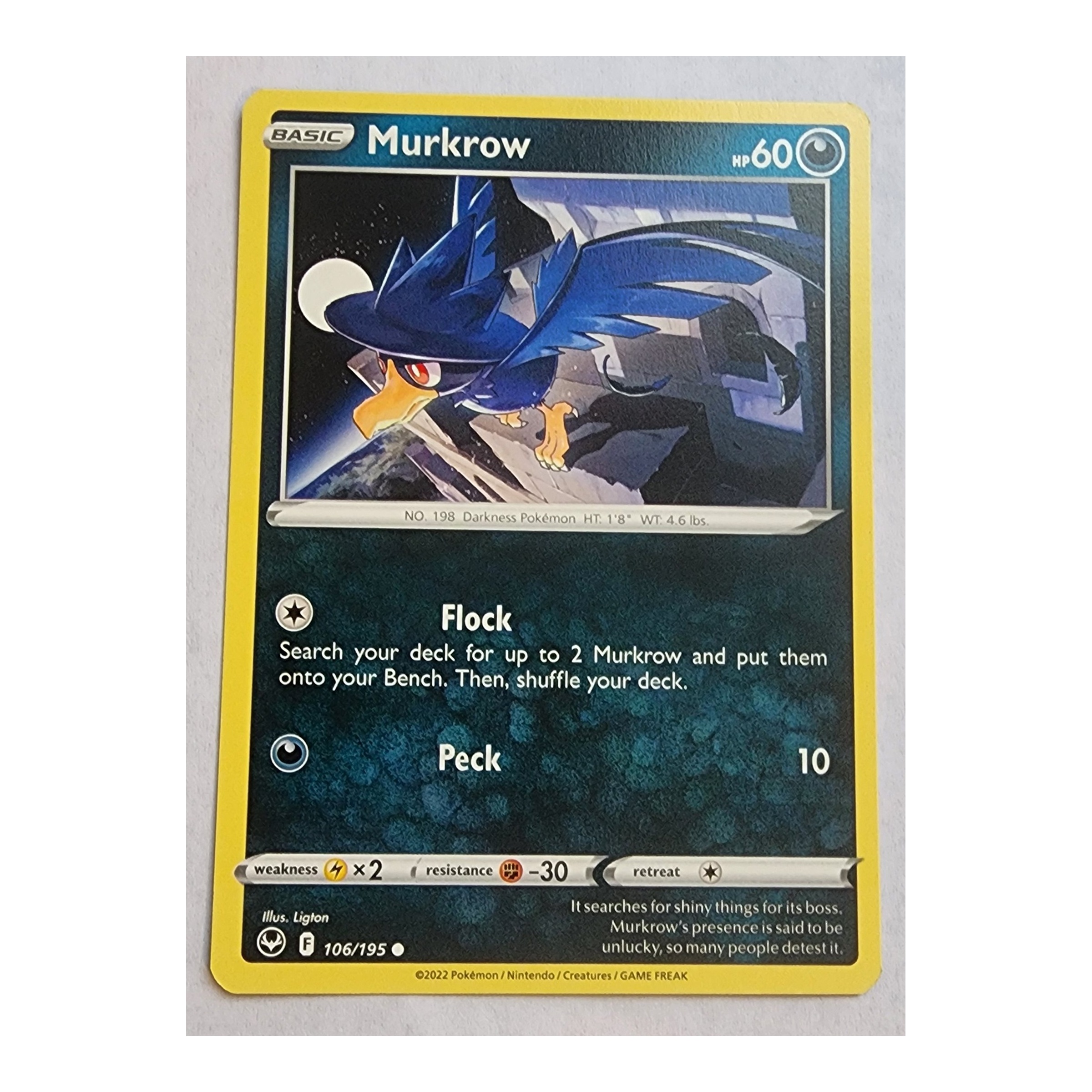 Murkrow Common SWSH12: Silver Tempest 106/195 NM