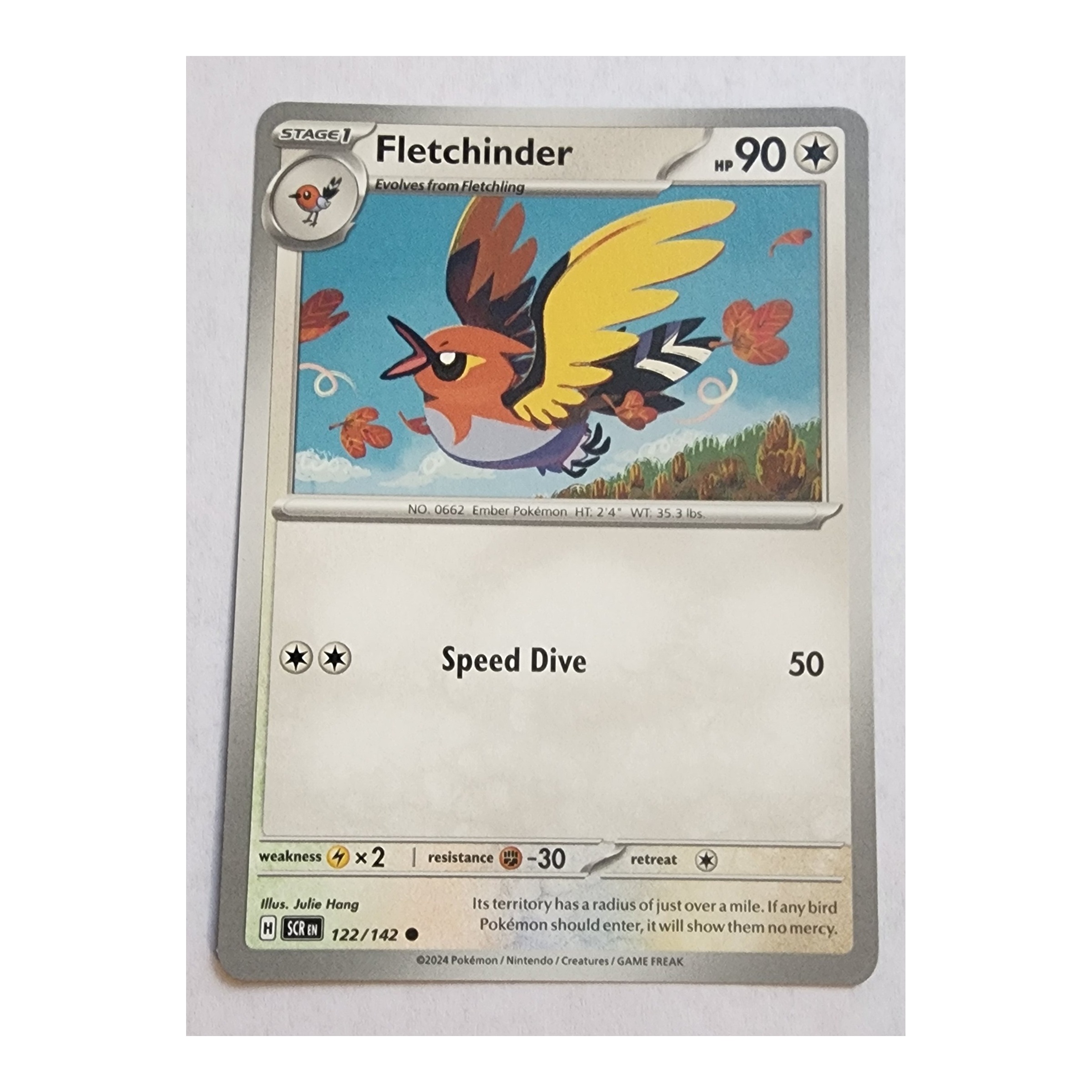 Fletchinder Common SV07: Stellar Crown 122/142 NM Reverse Holo