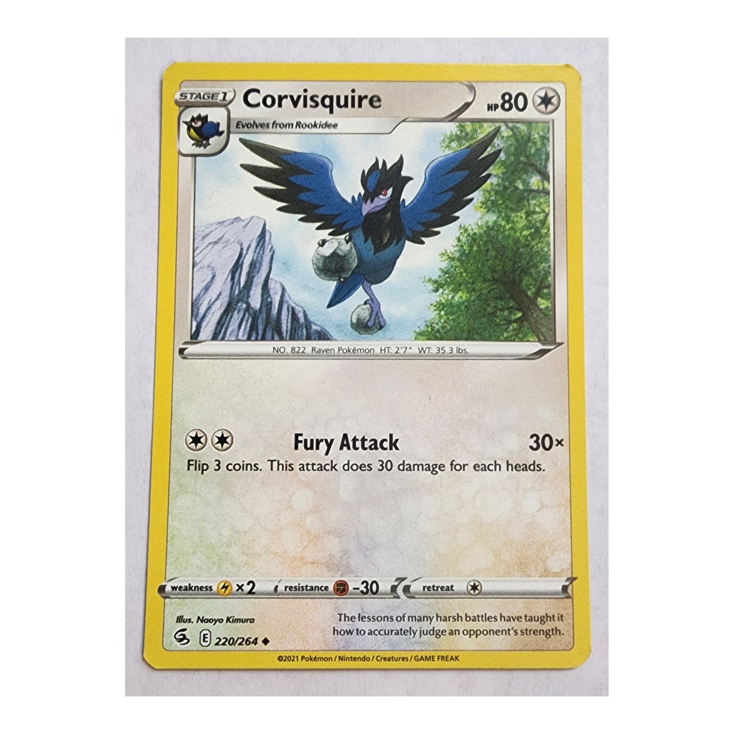 Corvisquire Uncommon SWSH8: Fusion Strike 220/264 NM