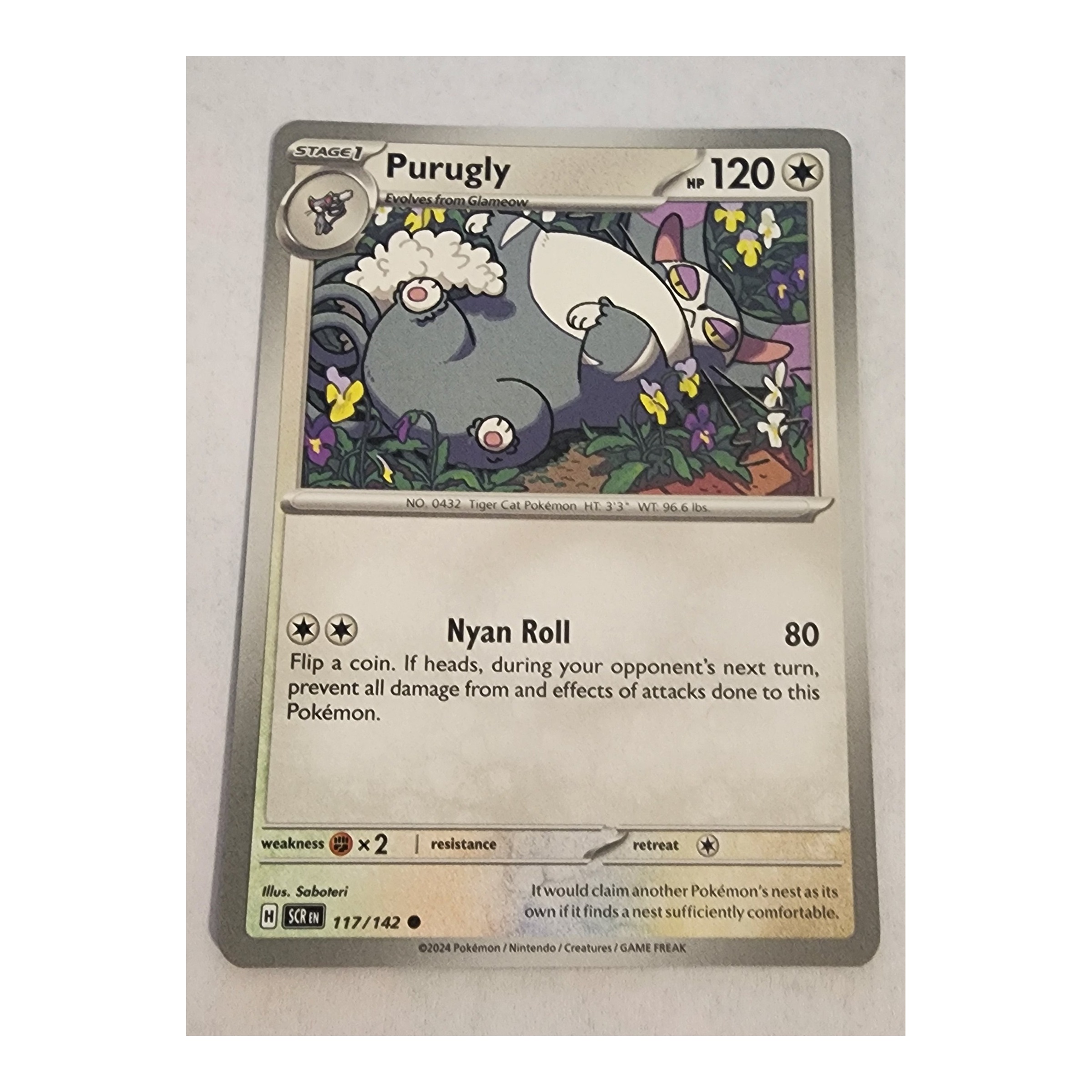 Purugly Common SV07: Stellar Crown 117/142 NM