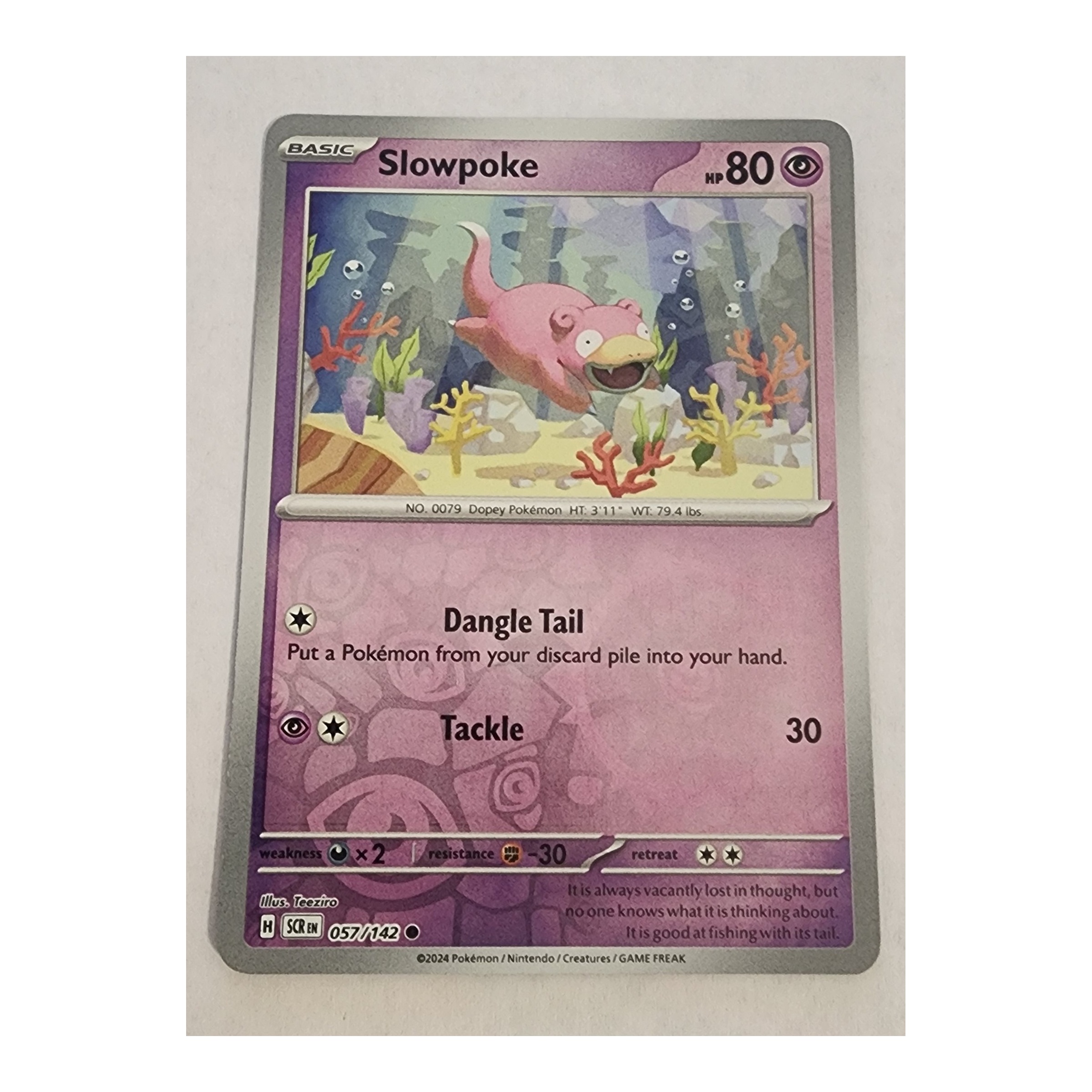 Slowpoke Common SV07: Stellar Crown 057/142 NM Reverse Holo