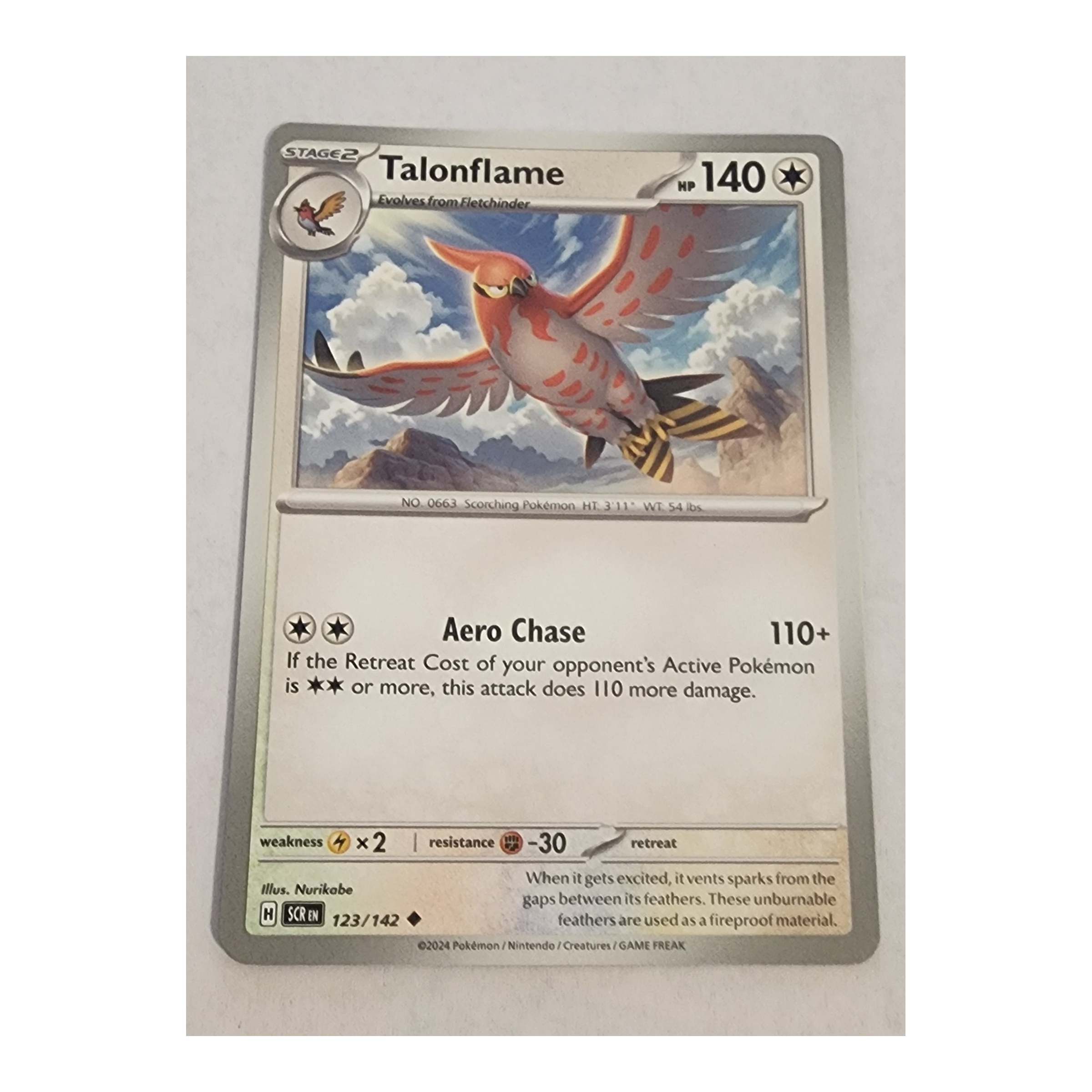 Talonflame Uncommon SV07: Stellar Crown 123/142 NM