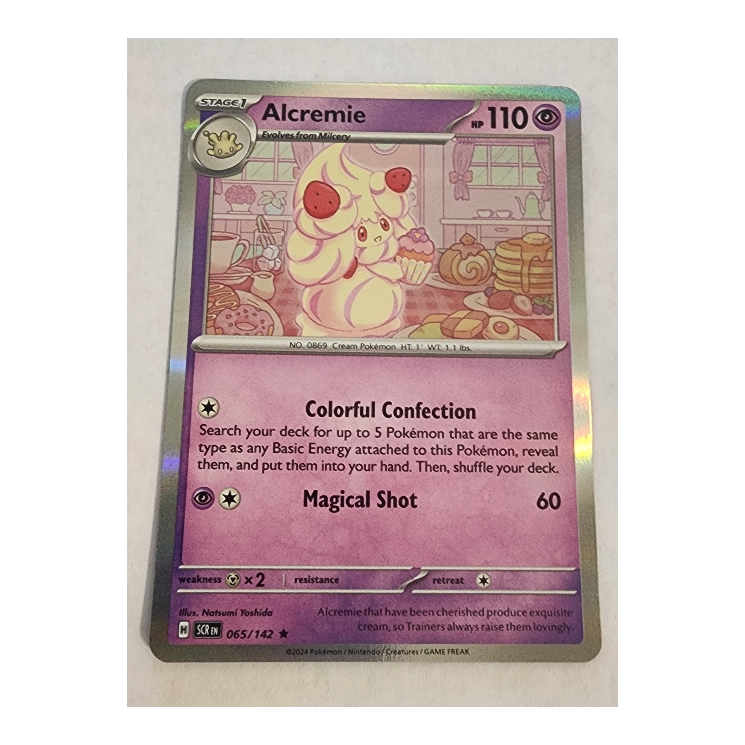 Alcremie Rare SV07: Stellar Crown 065/142 NM Poké Ball Holo